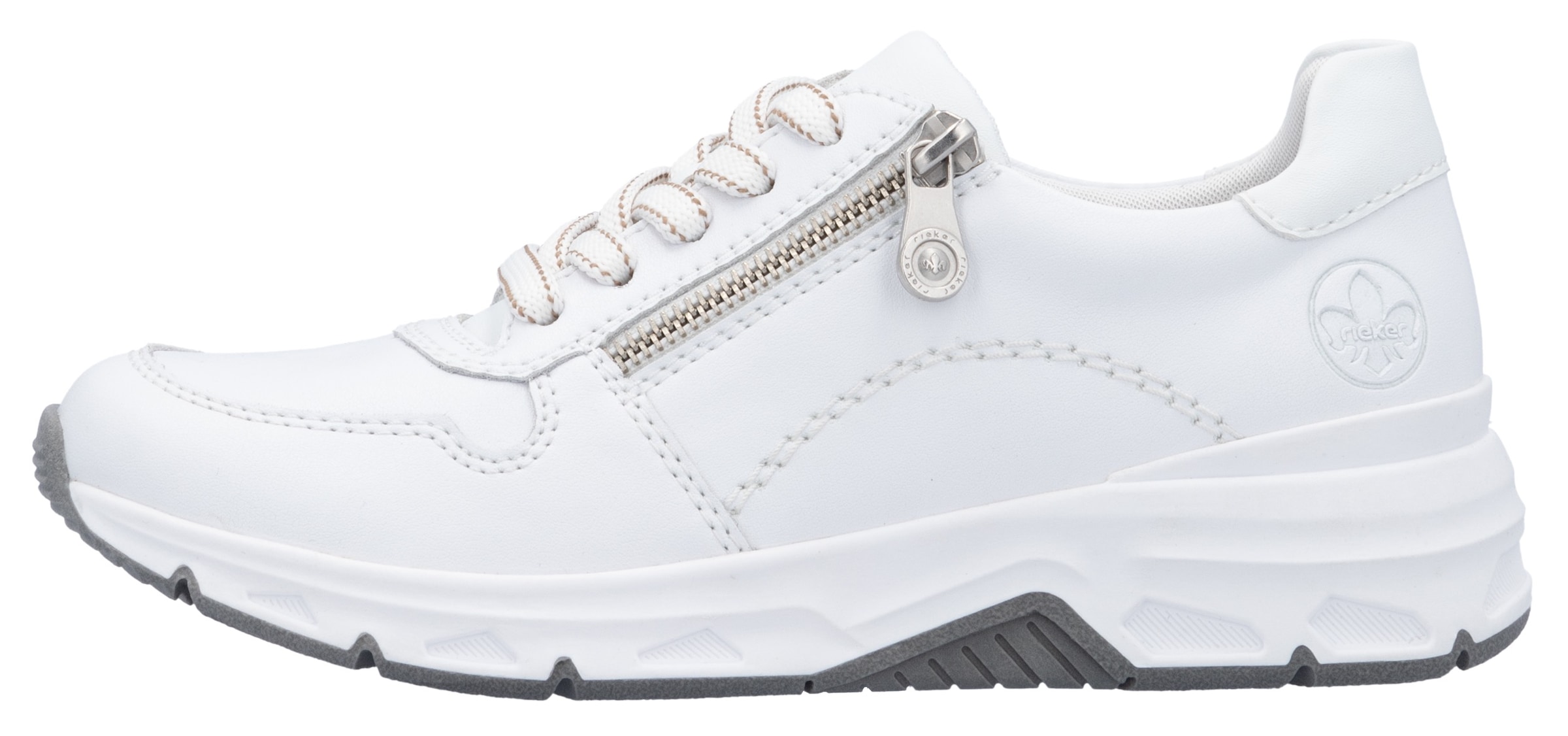 Rieker Sneaker, mit seitlichem Reissverschluss, Freizeitschuh, Halbschuh, Schnürschuh