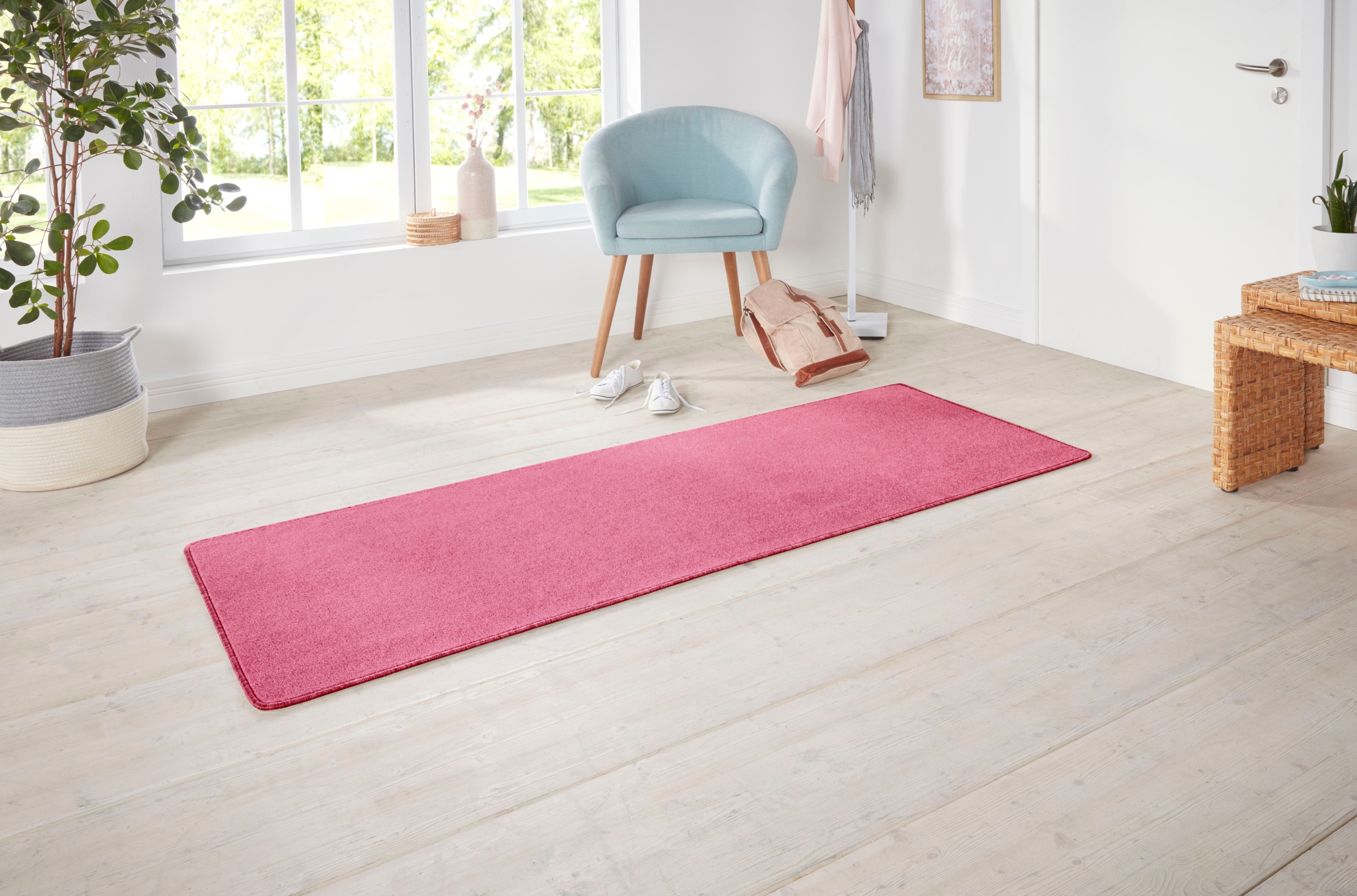 HANSE Home Teppich »Shashi«, rechteckig, 8,5 mm Höhe, Kurzflor, Unifarben, Läufer, weich, Esszimmer, Kinderzimmer, Flur