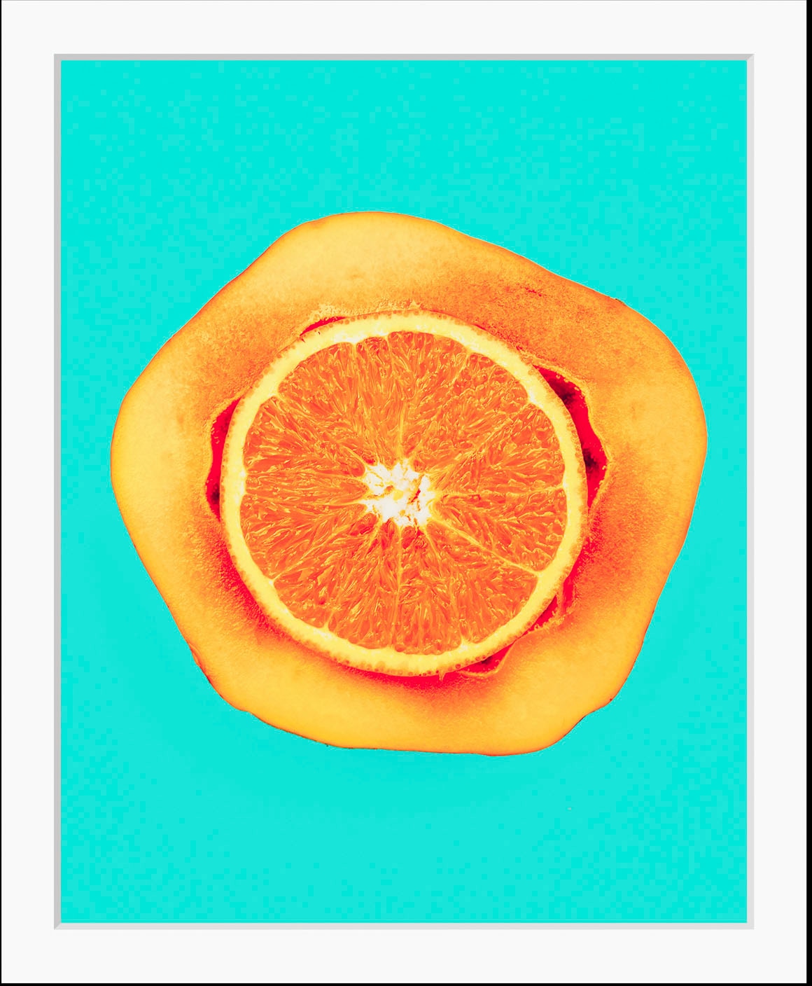 Image of queence Bild "Levin" Essen Figuren Kunst Lebensmittel Obst Obst Bilder 1 Stk. tlg. HD Premium Poster-Druck inkl. Holzrahmen