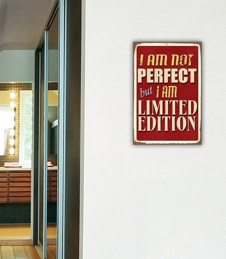 Home affaire Metallbild »I am not perfect …«, Masse (B/H): ca. 30/45 cm