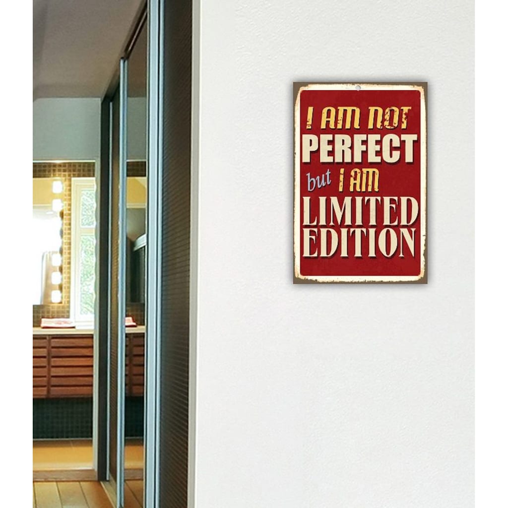 Home affaire Metallbild »I am not perfect …«, Masse (B/H): ca. 30/45 cm