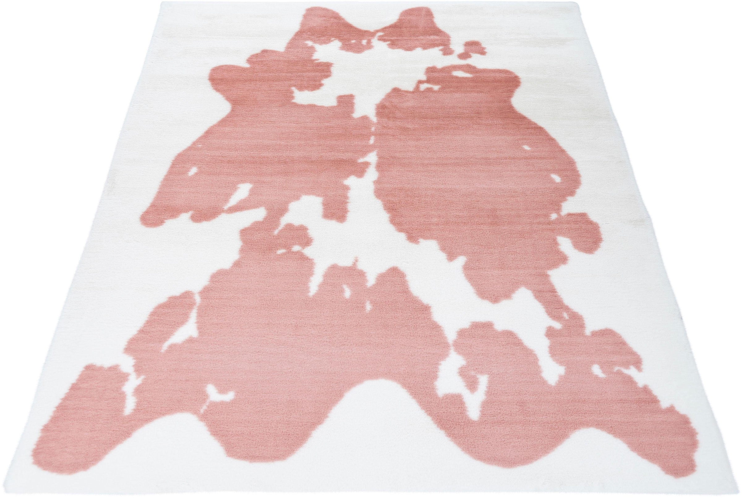 Bruno Banani Hochflor-Teppich »Makayla«, rechteckig, 30 mm Höhe, Kuhfell-Muster, Kunstfell, weicher Flor