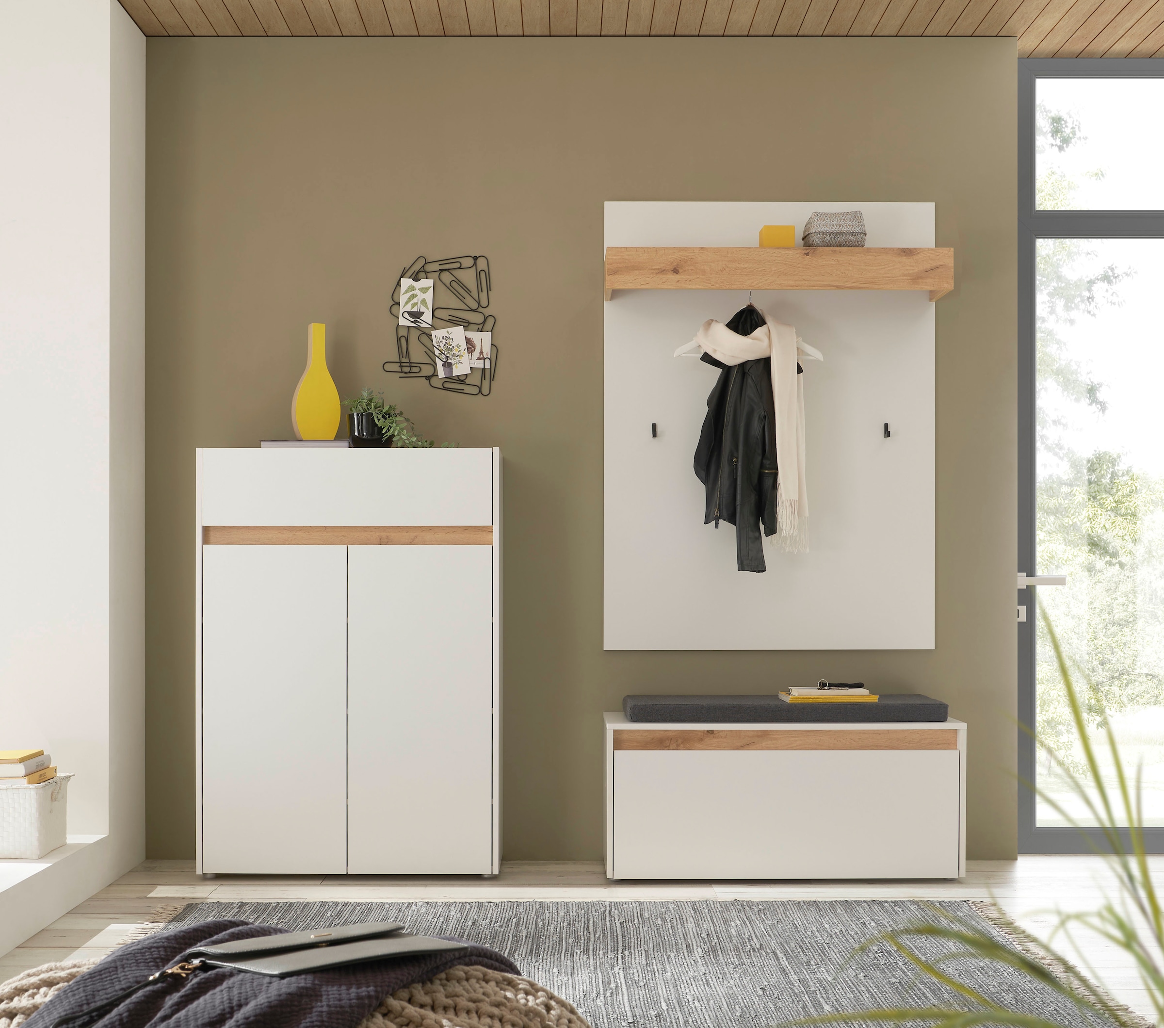 INOSIGN Garderoben-Set »City/Giron, moderne Garderobe, viel Stauraum, ca. 24 Schuhe« Set, 3 Stk. tlg.