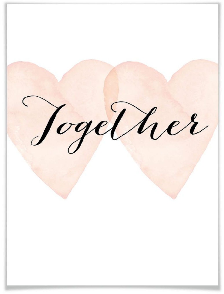 Image of Wall-Art Poster »Together«, Schriftzug, (1 St.), Poster, Wandbild, Bild, Wandposter bei Ackermann Versand Schweiz