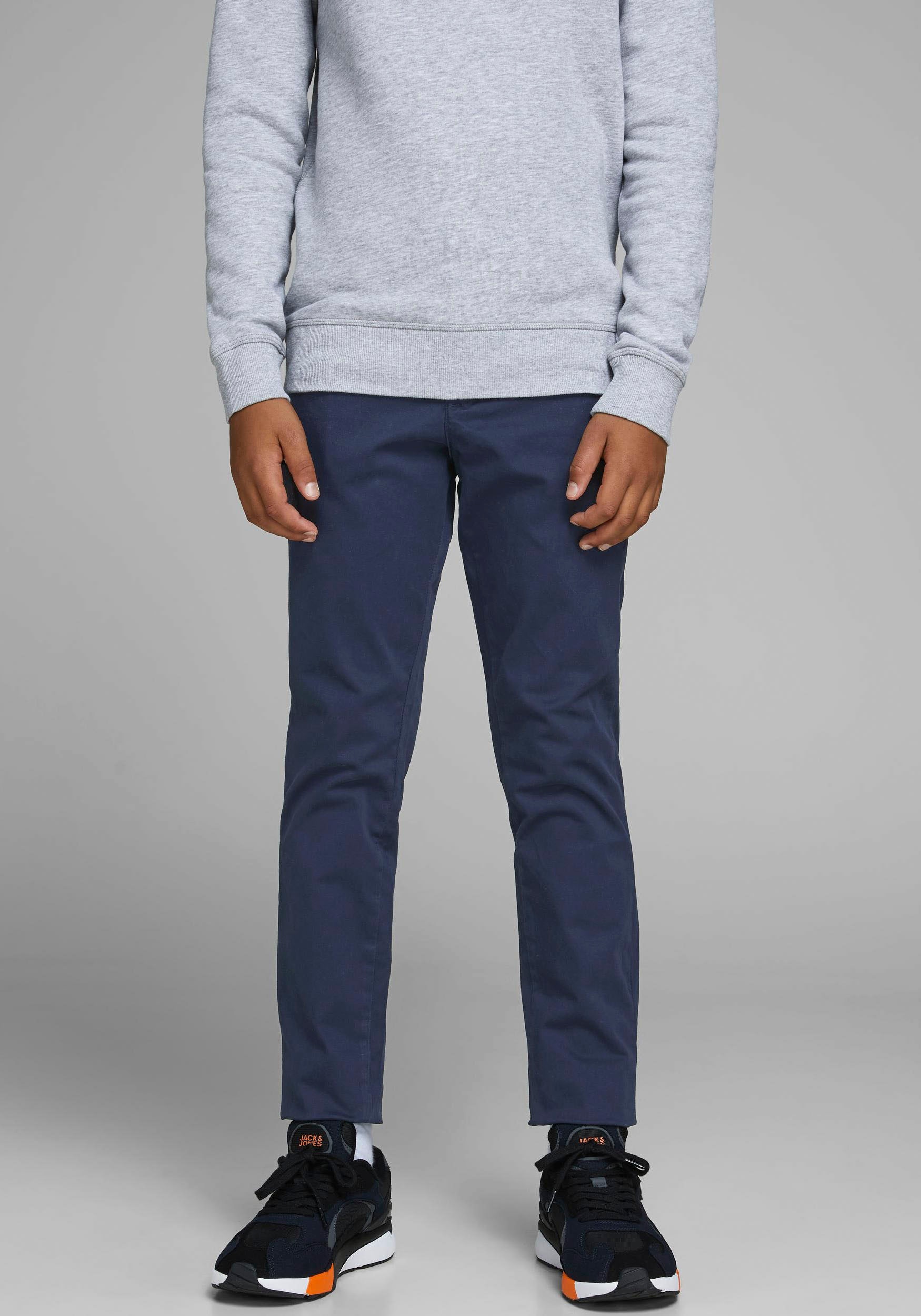 Image of Jack & Jones Junior Chinos "JPSTMARCO bequem, elastisch, pflegeleicht" unifarben, casual, slim fit, Web