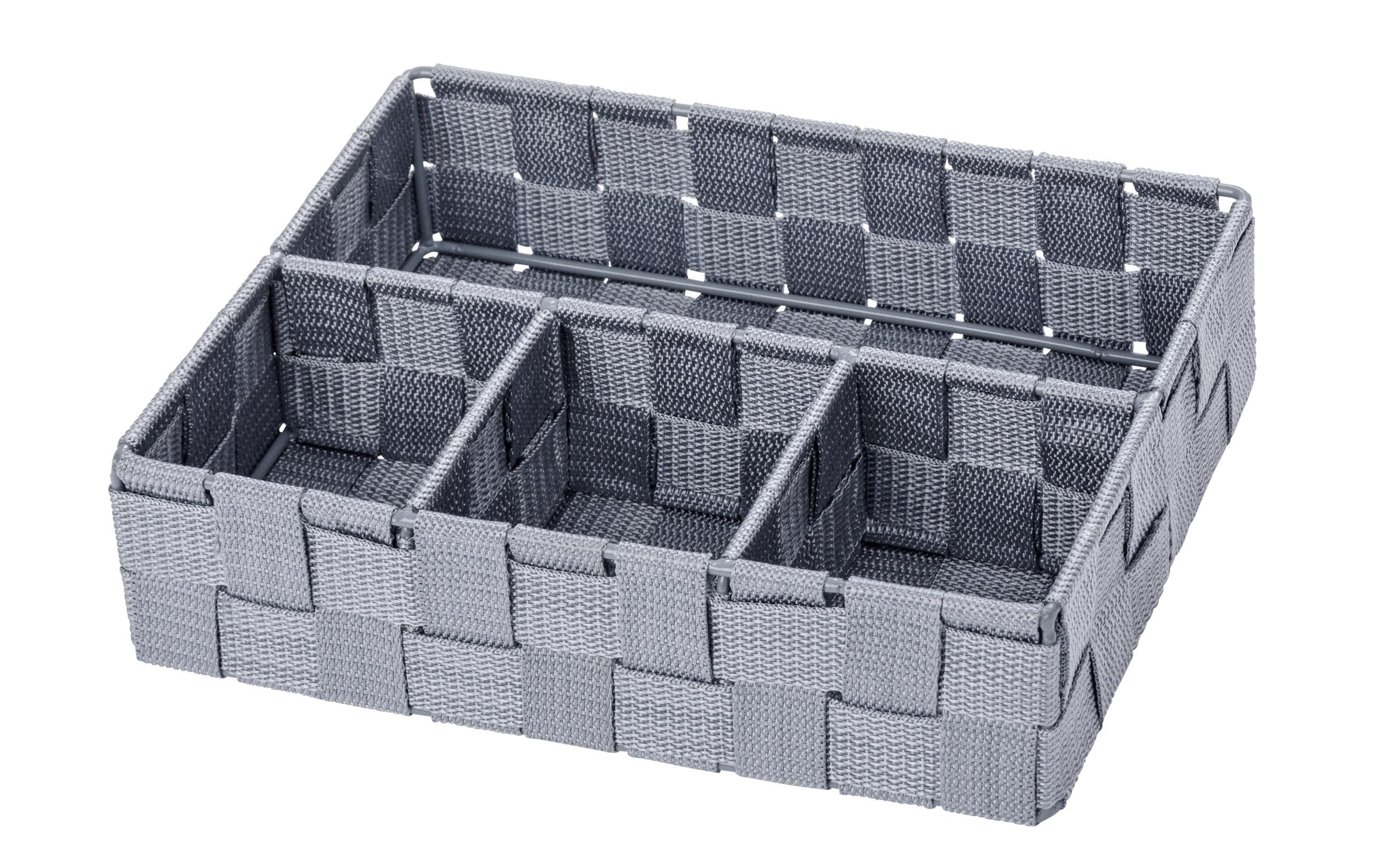 Image of WENKO Aufbewahrungskorb "Adria 26 x 17 x 45052 cm, Grau"