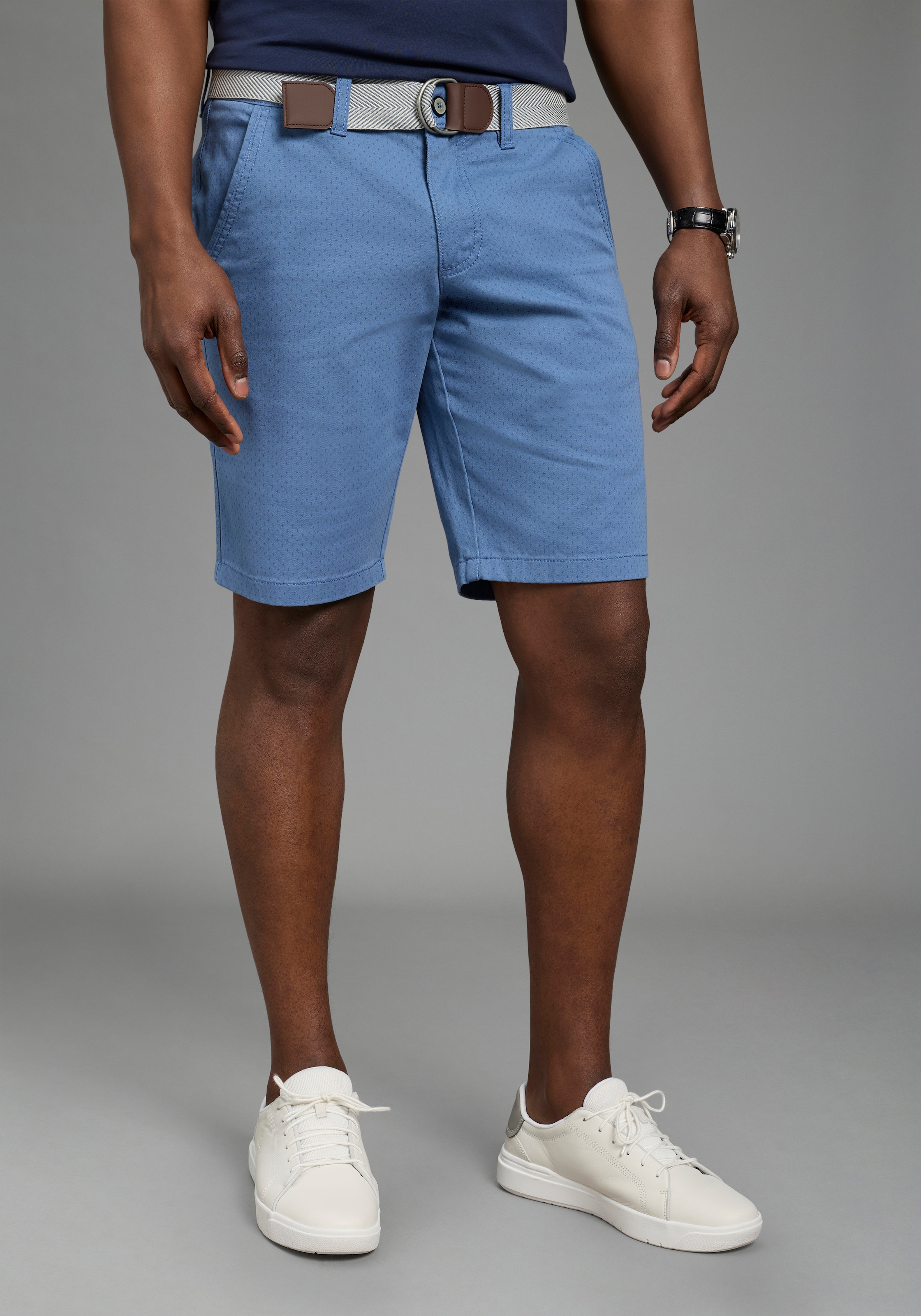 DELMAO Short  kniefrei, gerades Bein, mit Eingrifftaschen und Gesässtaschen