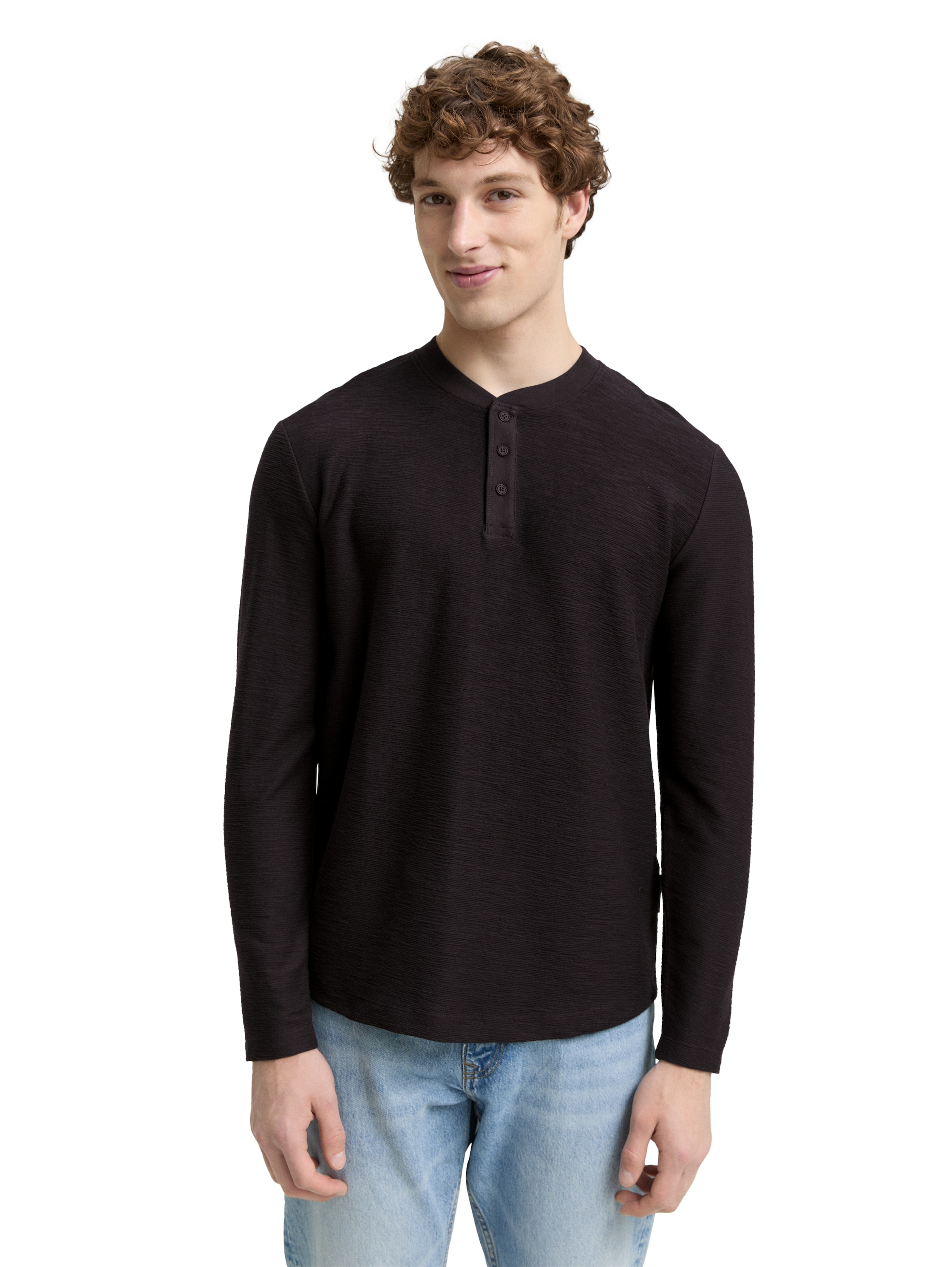 Image of TOM TAILOR Denim Langarmshirt mit Knopfleiste
