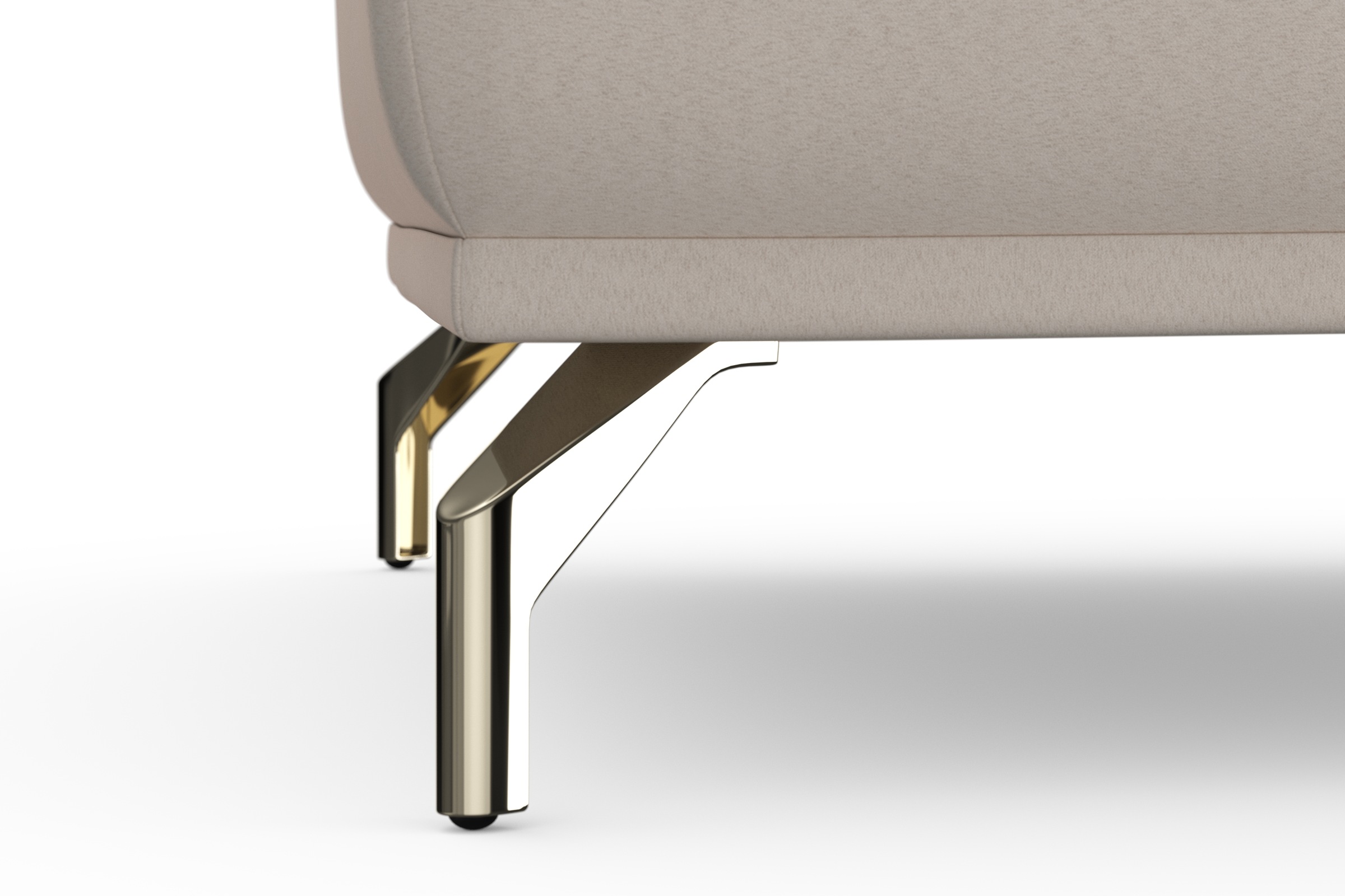 sit&more Hocker »Bailando«, mit Federkern und satinierten Nickelfüssen