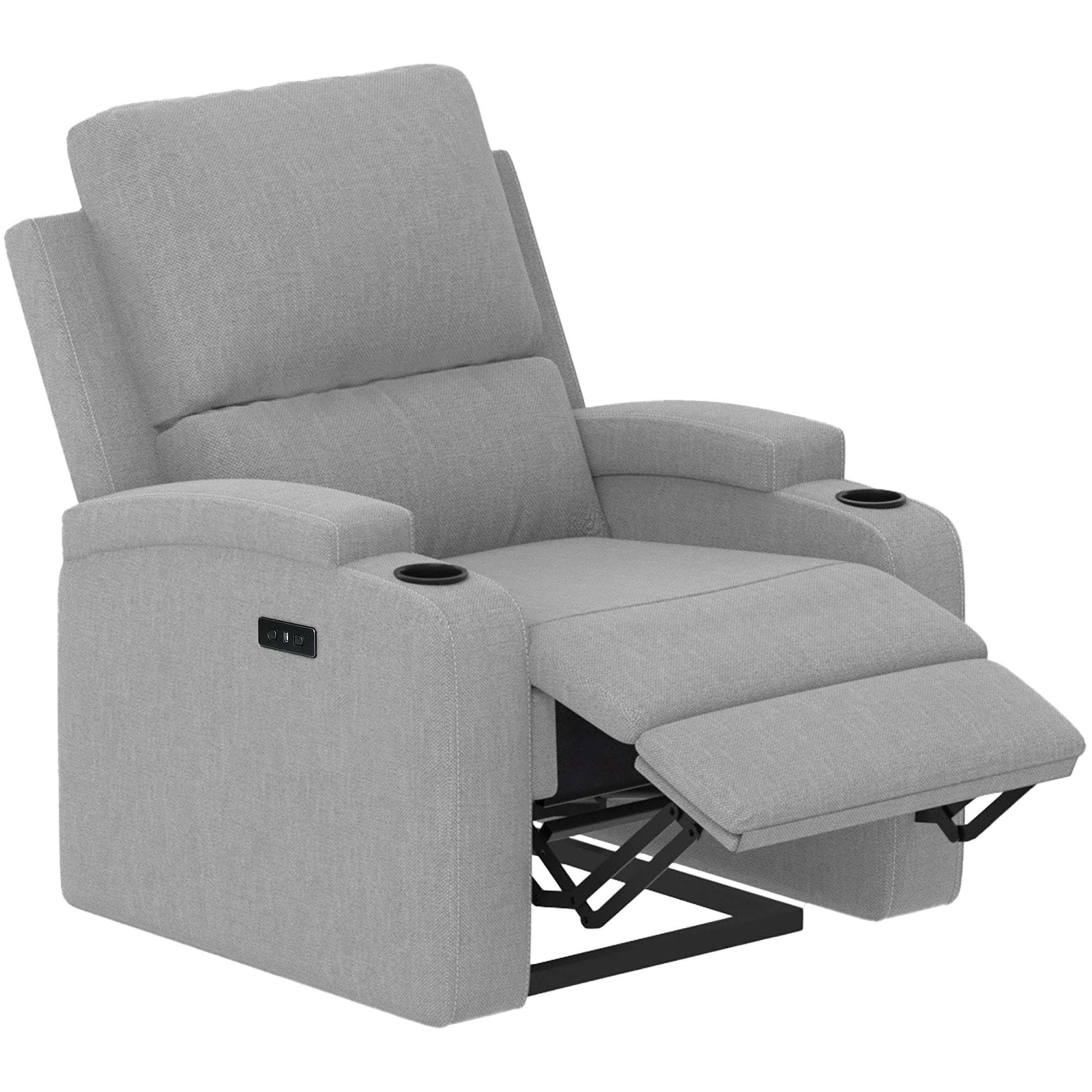 GOODproduct Fauteuil de relaxation »NAPORI Struktur, Kinosessel, Multimedia-Sessel« Fauteuil TV avec fonction relaxation manuelle et électrique et porte-boisson