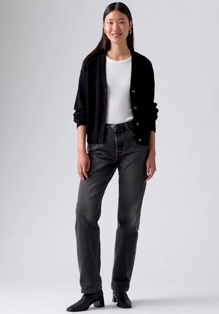 Levi's® Cardigan »SNOWFLAKE CARDIGAN« rayé, avec patte de boutonnage