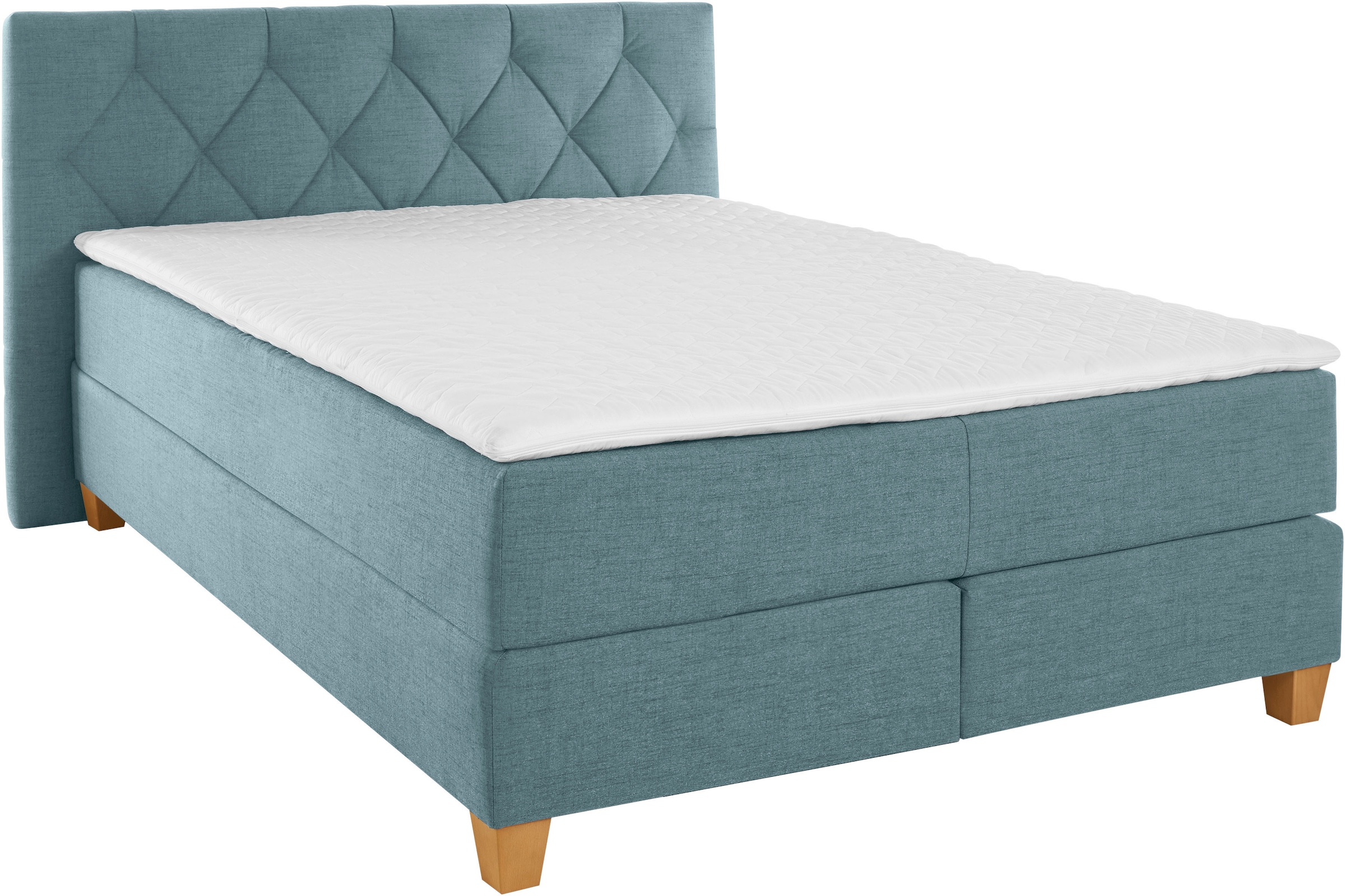 Home affaire Boxspringbett »Harmones« in 3 Breiten, Härtegrad auch im Mix mit je 1 Matratze in H2 und H3