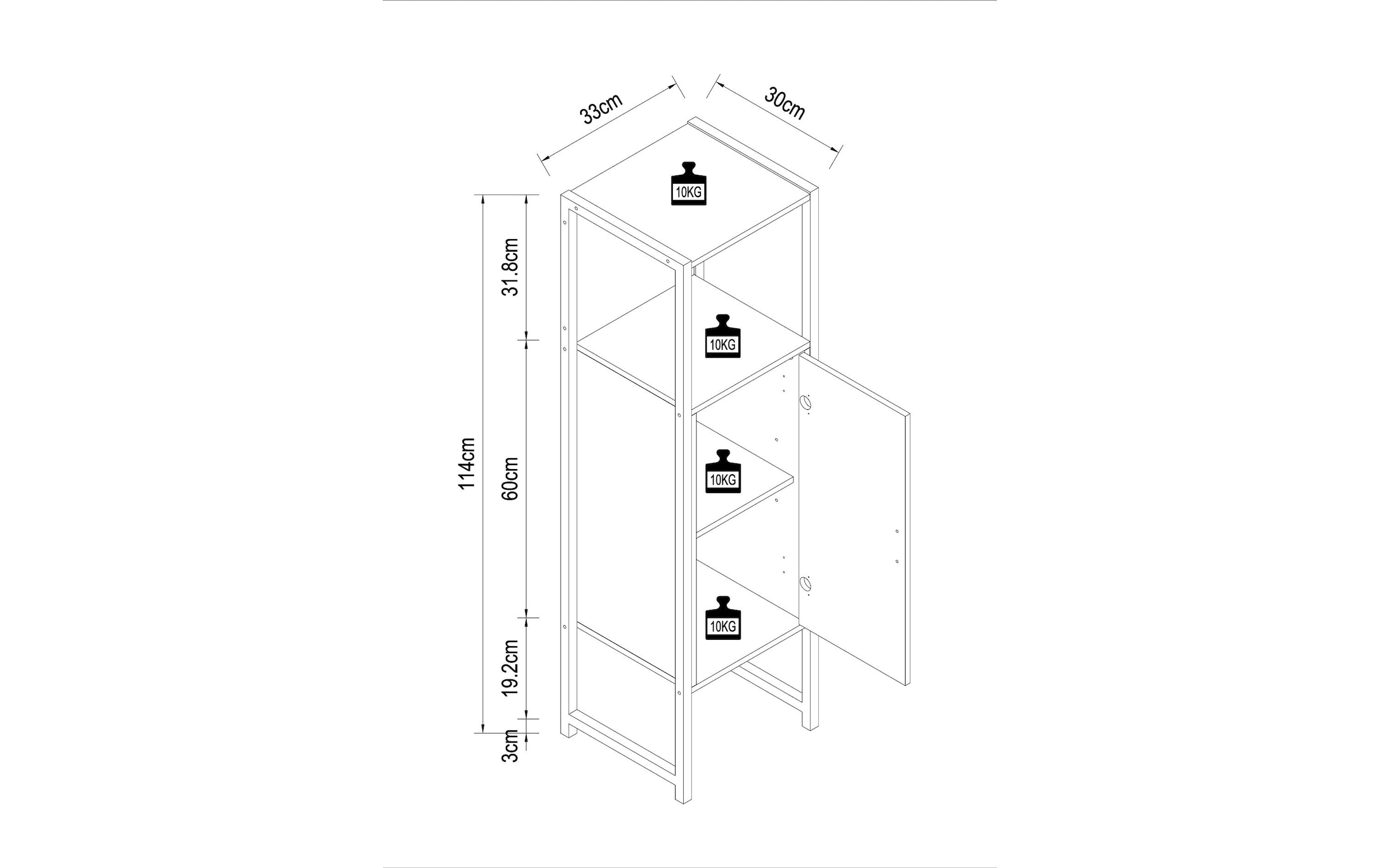 VCM Regal »Edino 33 x 114 cm«