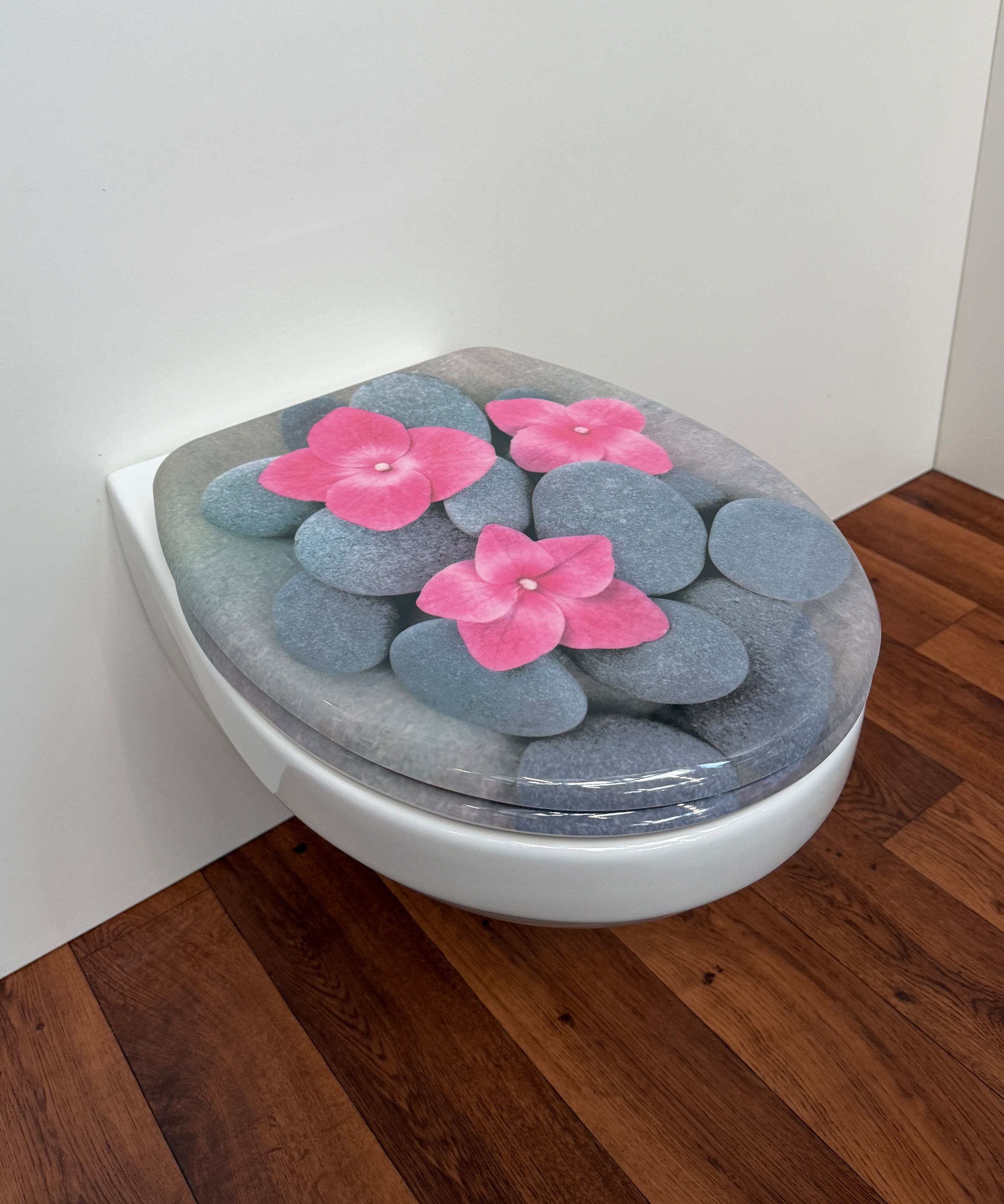 welltime WC-Sitz "Classic Decor" Kratzfester Duroplast Klo-Sitz mit Absenkautomatik & Schnellverschluss