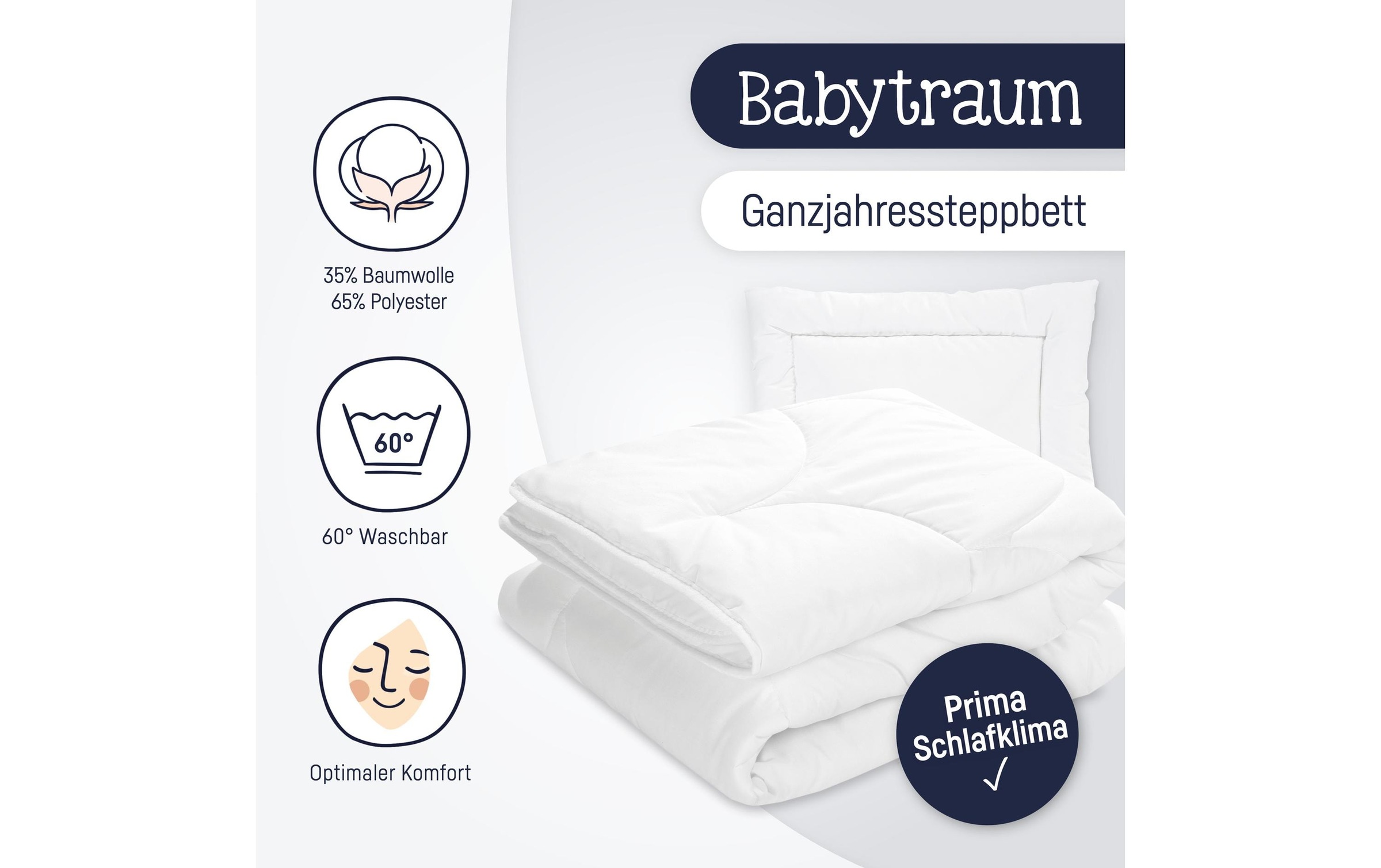 Julius Zöllner Kinderbettdecke "Babytraum 2er Set" 2 Stk. tlg.