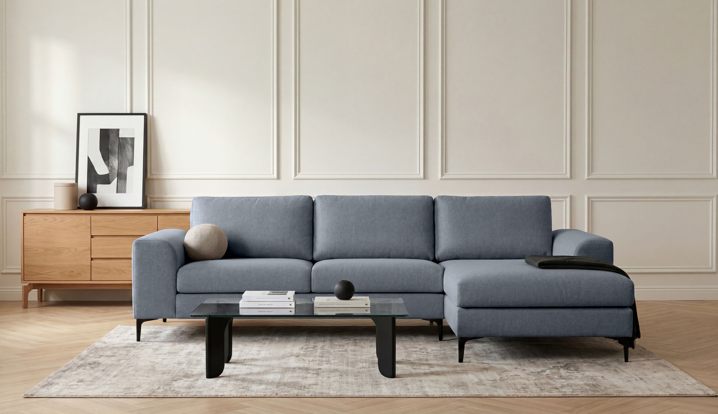 GOODproduct Ecksofa »Henry, L-Form, Breite 294 cm« mit Metallbeinen, Wellenunterfederung, wasserabweisender Stoff