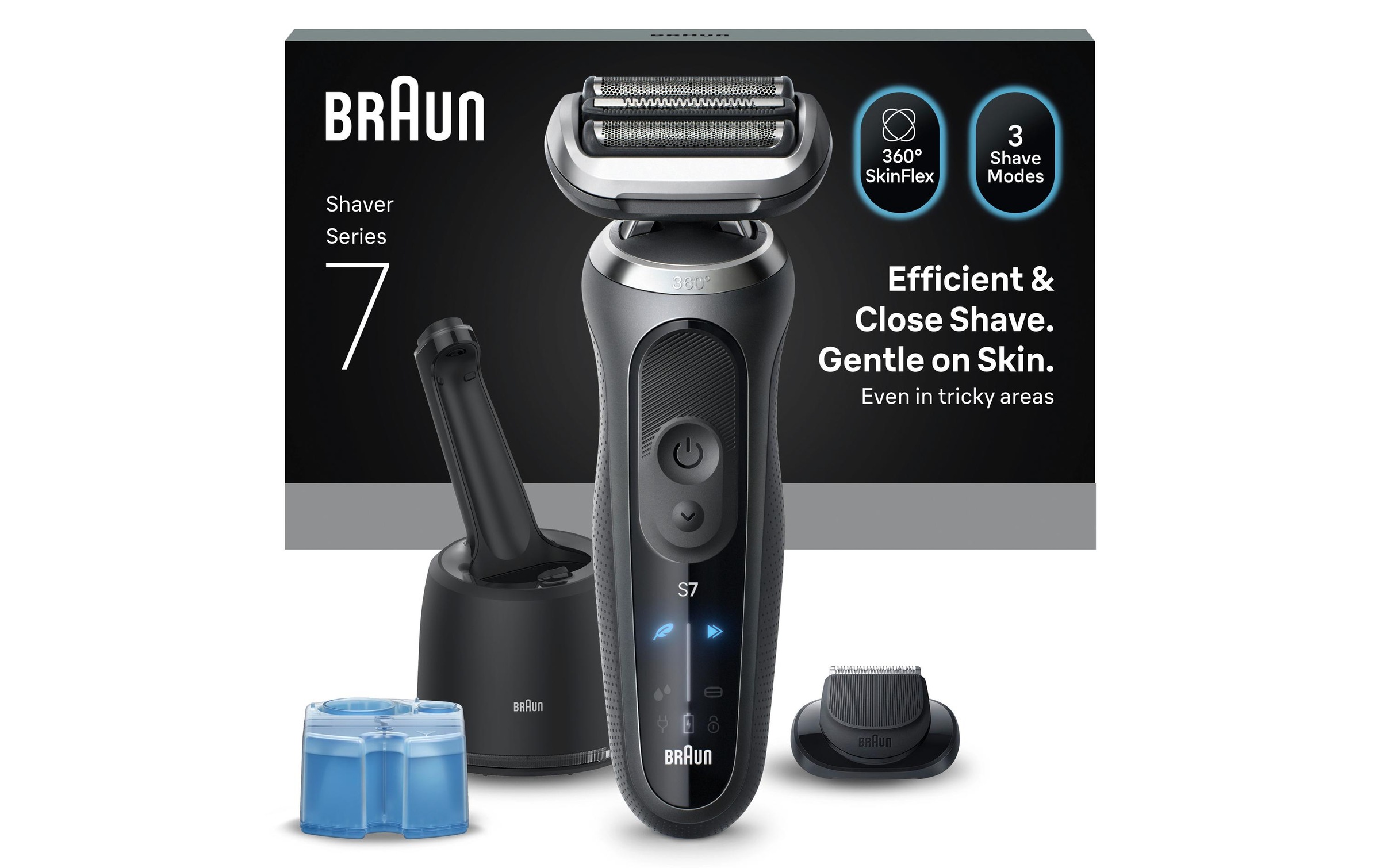 Braun Épilateur électrique pour le visage »Series 7 72-G7200cc« Reinigungsstation
