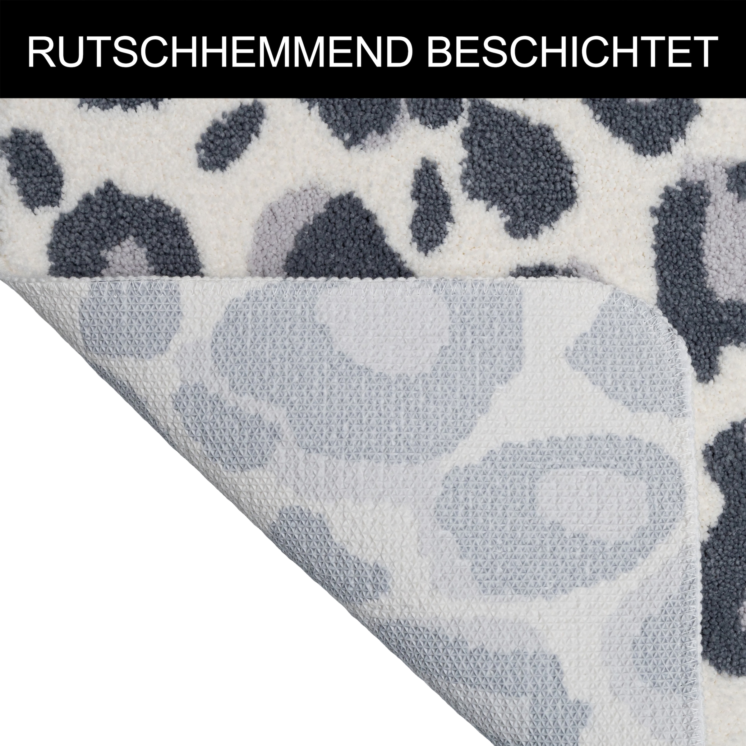 GOODproduct Badematte »Regona Leo, Badvorleger, Badezimmer Teppich, Duschvorleger« Höhe 10 mm rutschhemmend beschichtet fussbodenheizungsgeeignet | schnell trocknend Leoparden-Muster, Animal Print, modern