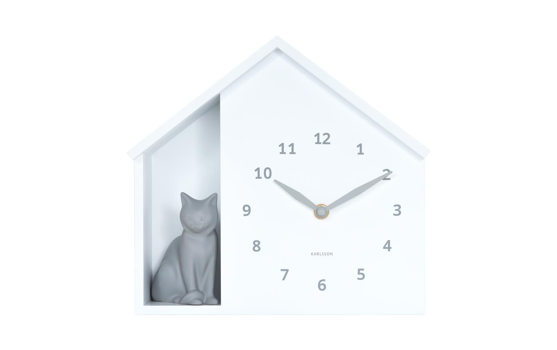 Image of Karlsson Wanduhr "Sitting Cat White"