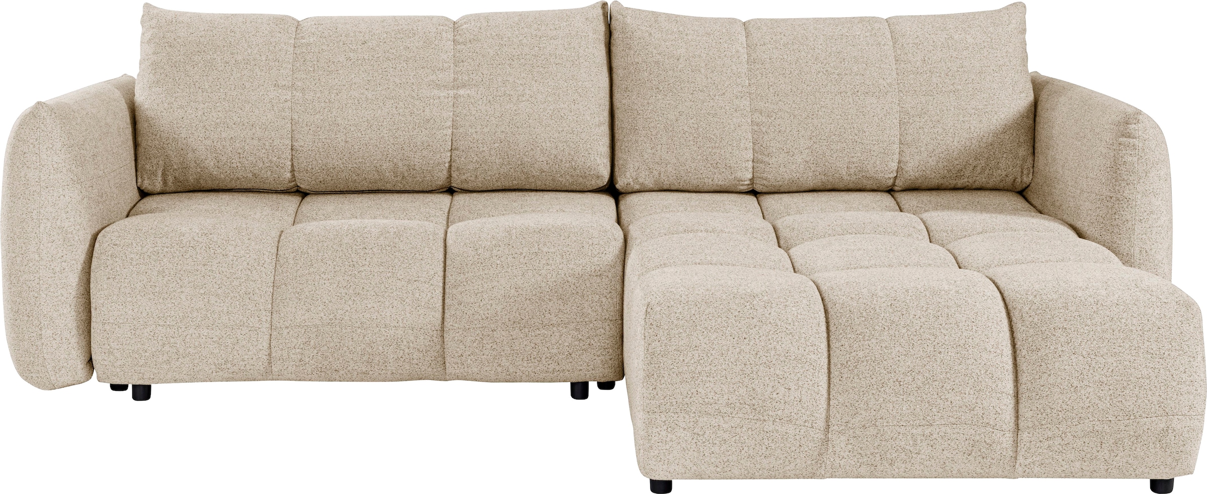 exxpo - sofa fashion Canapé d'angle »Livonia, B/T: 260/187, modern & praktisch für kleine Räume« Mit Bettfunktion & Bettkasten,hoher Sitzkomfort,inkl. Steppung, L-Form