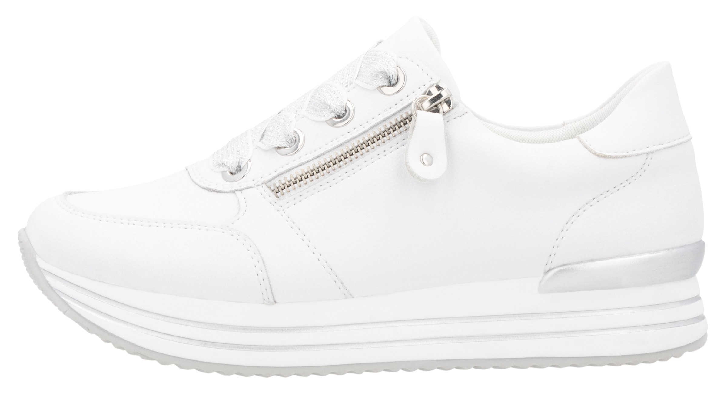 Remonte Baskets à plateforme  , Freizeitschuh, Halbschuh, Schnürschuh mit gepolstertem Schaftrand