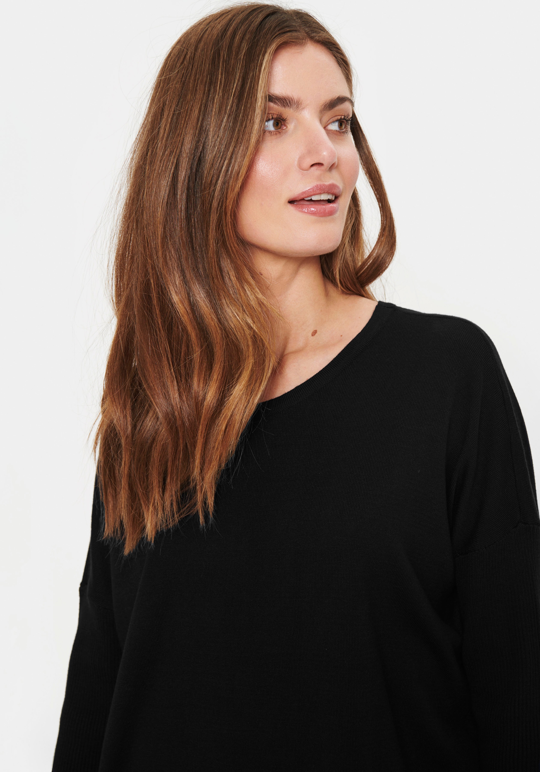 Saint Tropez Robe en tricot »MilaSZ R-N  Dress« mit 3/4 Ärmel