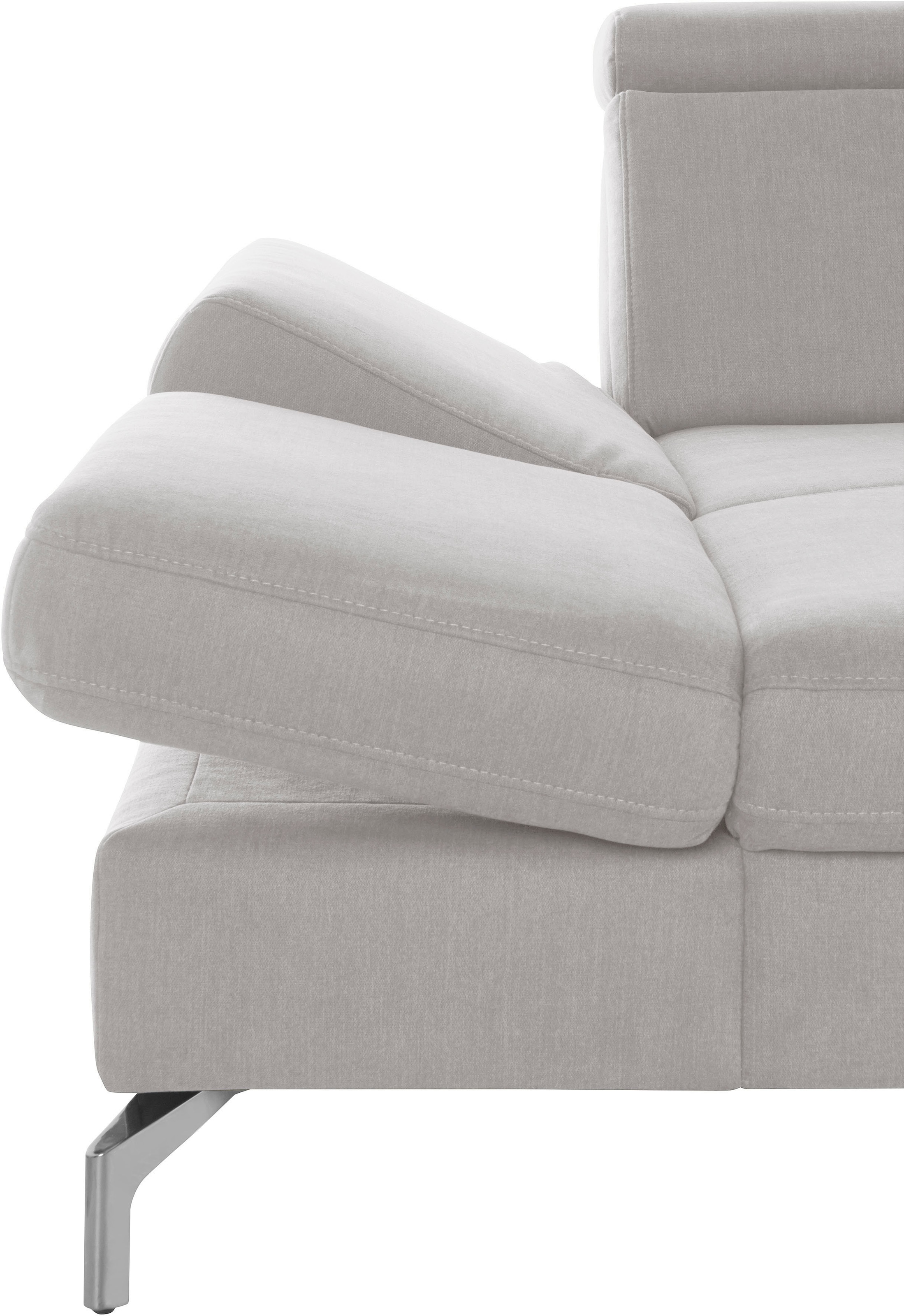 sit&more Wohnlandschaft »Brisbane U-Form«, Fusshöhe 15 cm, inklusive Sitztiefen-, Armteil- und Kopfteilverstellung