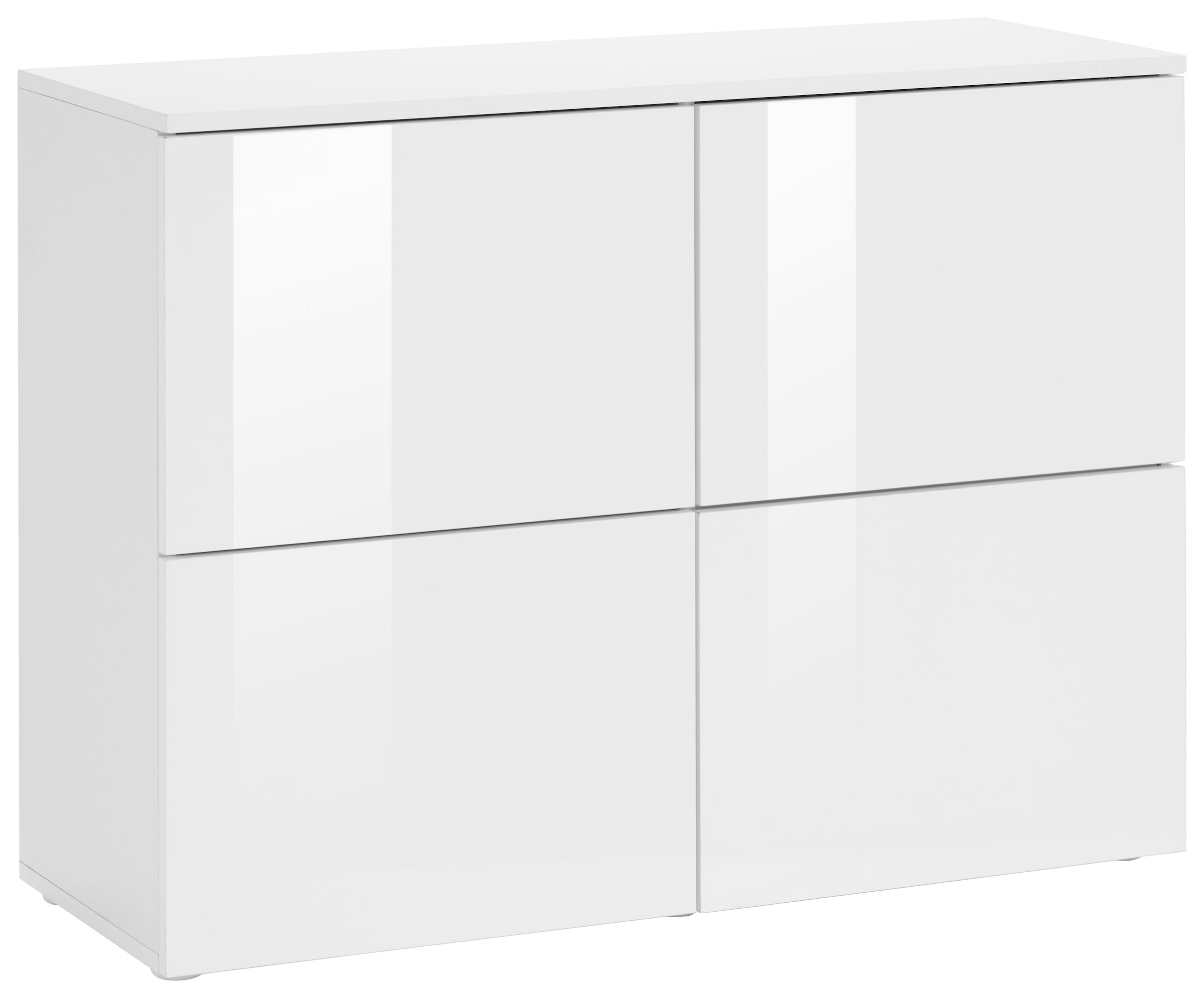 Image of borchardt Möbel Kommode "Rova, Sideboard mit 4 Türen" Breite 93 cm, 4-türig, Kommode mit viel Stauraum, weiss-glänzend