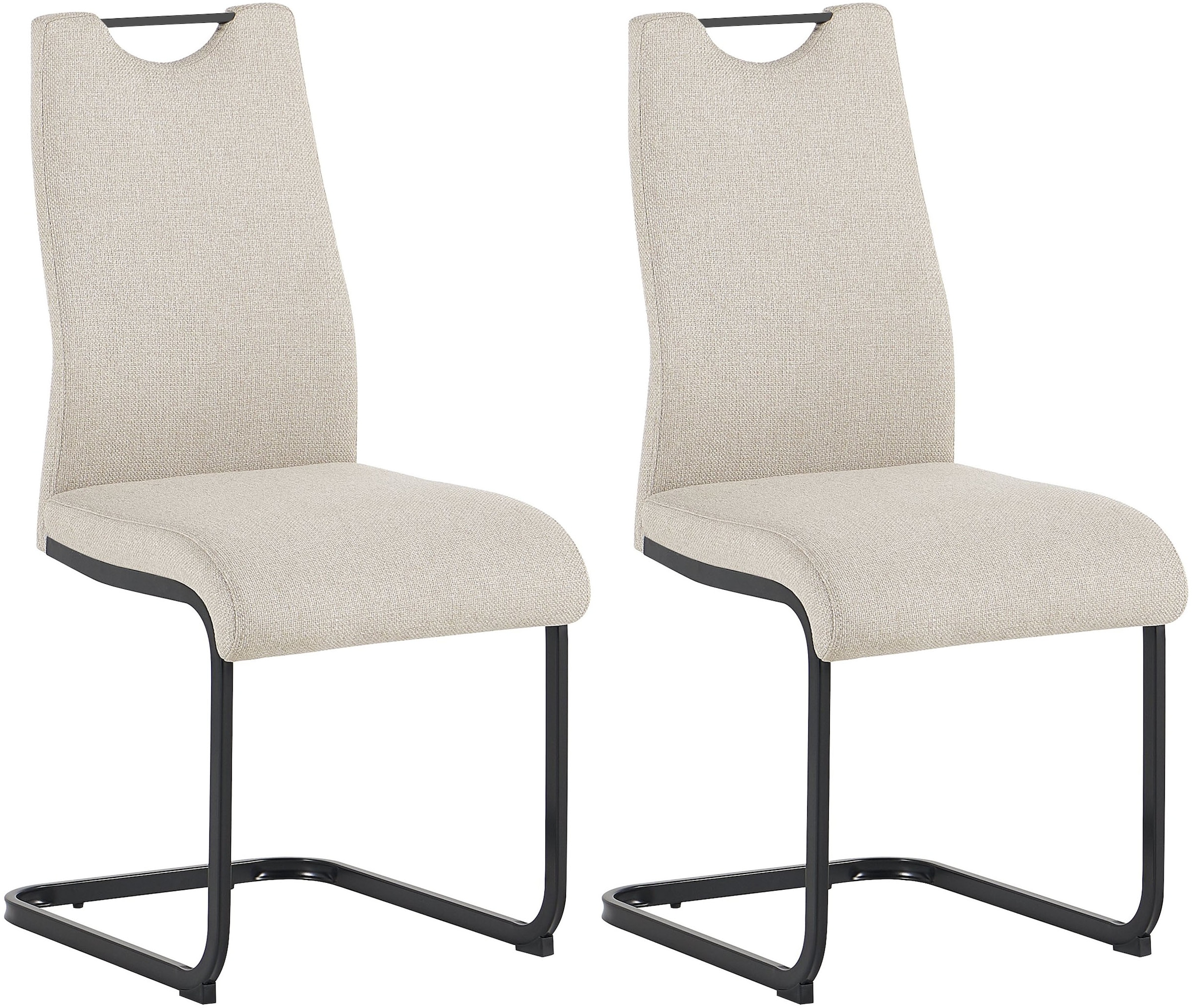 byLIVING Chaise cantilever »CAPRI« (Ensemble) 2 cuisWebstoff, bis 110 kg, Schaumstoff, Schwingstuhlgestell, mit Griff