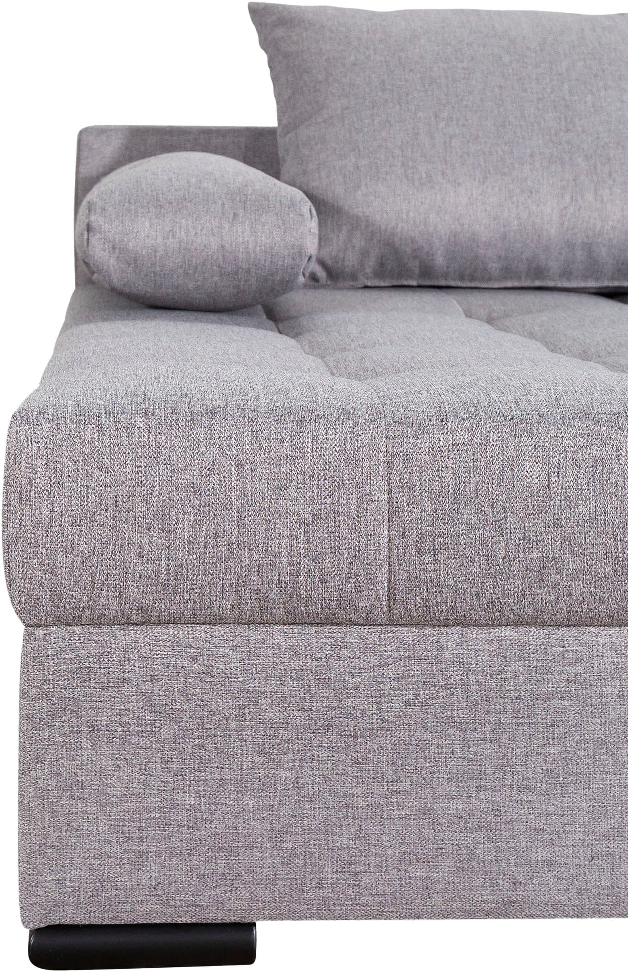 COLLECTION AB Wohnlandschaft »Josy, U-Form, Schlafsofa mit Bettkasten«, (Cord-/Mix), flexible Recamiere, Breite: 269cm, inklusive Rückenkissen
