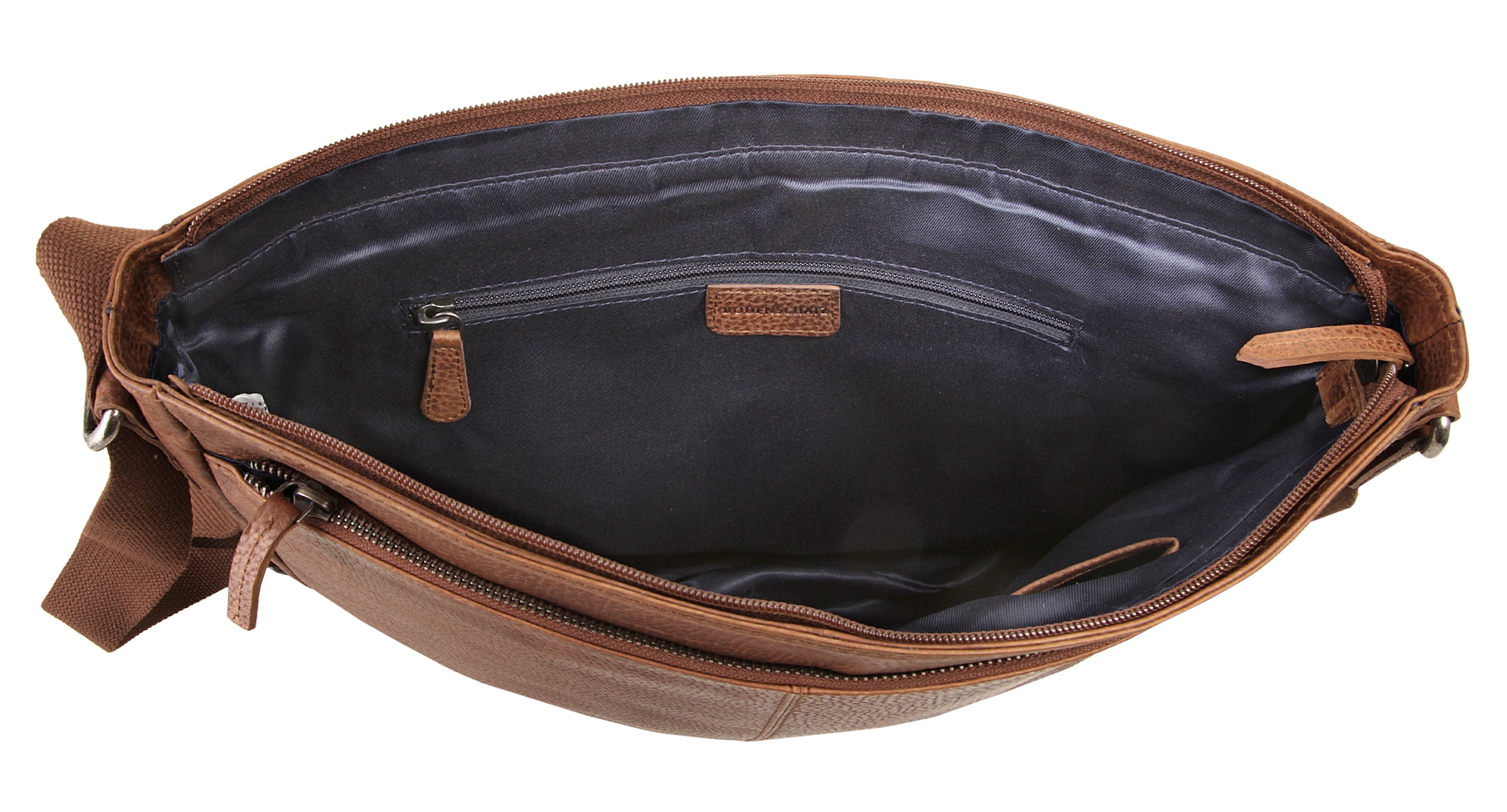 BODENSCHATZ Messenger Bag, echt Leder