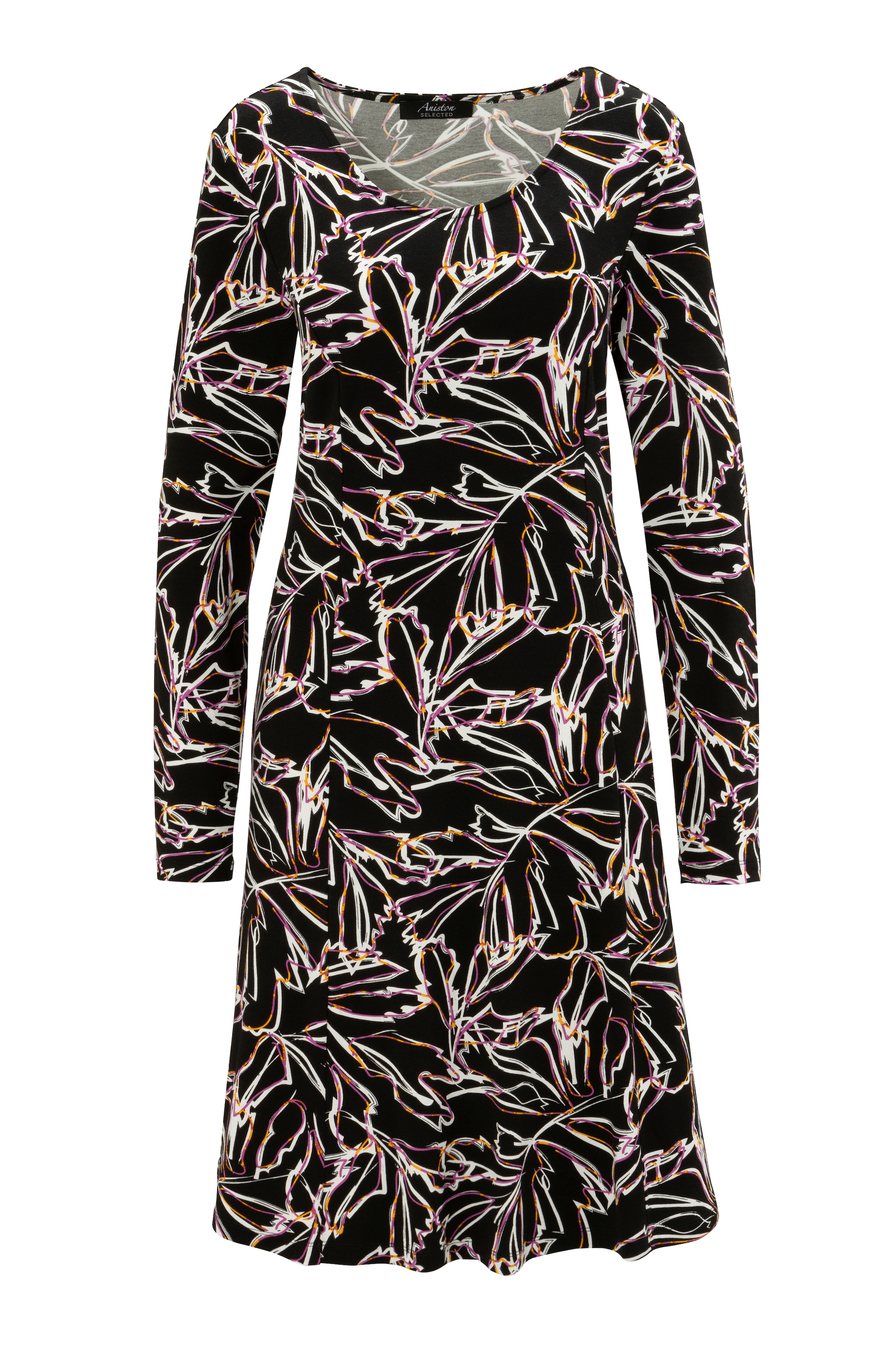 Aniston SELECTED Jerseykleid, mit weiter schwingendem Rockteil - NEUE KOLLEKTION