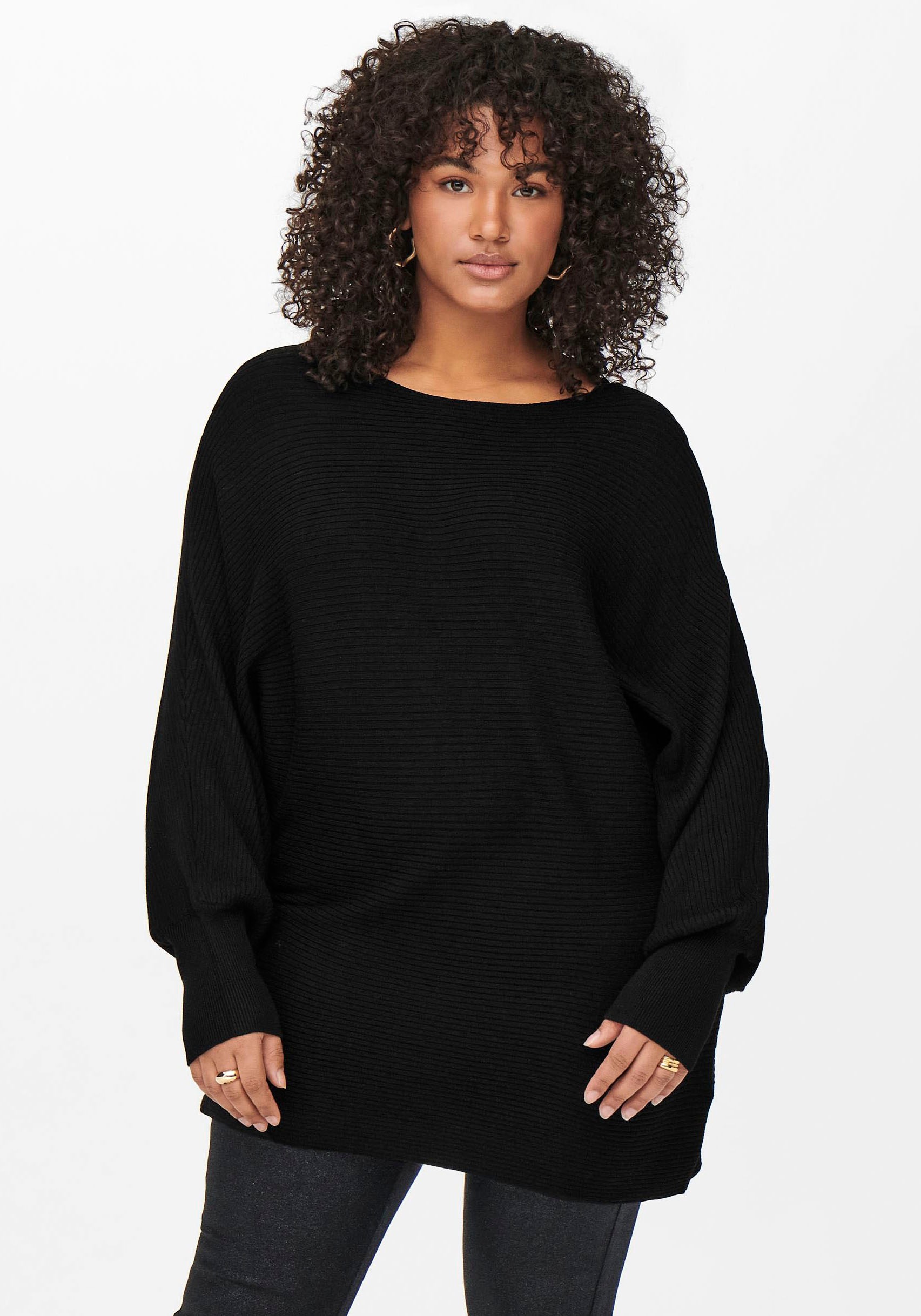 Image of ONLY CARMAKOMA Strickpullover »CARADALINE«, mit Fledermausärmeln bei Ackermann Versand Schweiz