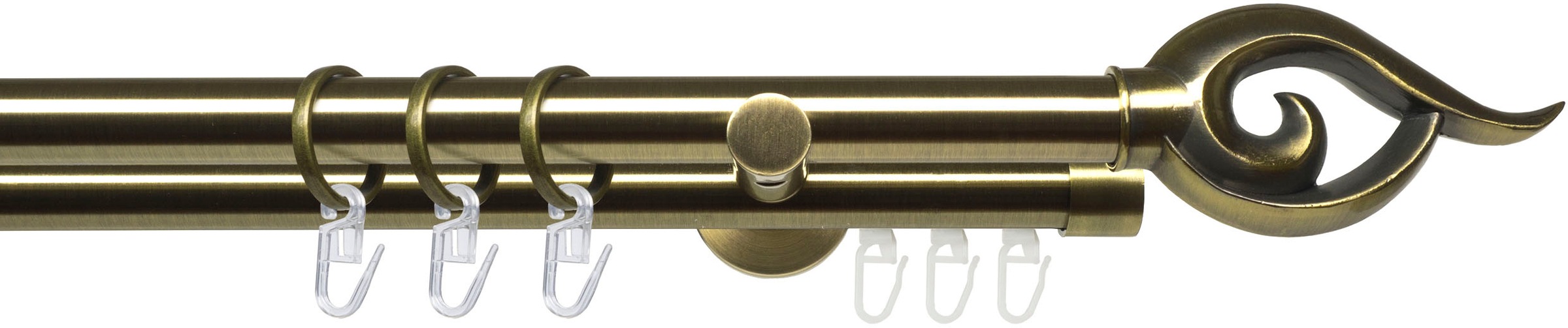 Image of Liedeco Gardinenstange »Stilgarnitur 20 mm Blues Bessie«, 2 läufig-läufig, Fixmass, Gardinenstange Komplett bei Ackermann Versand Schweiz