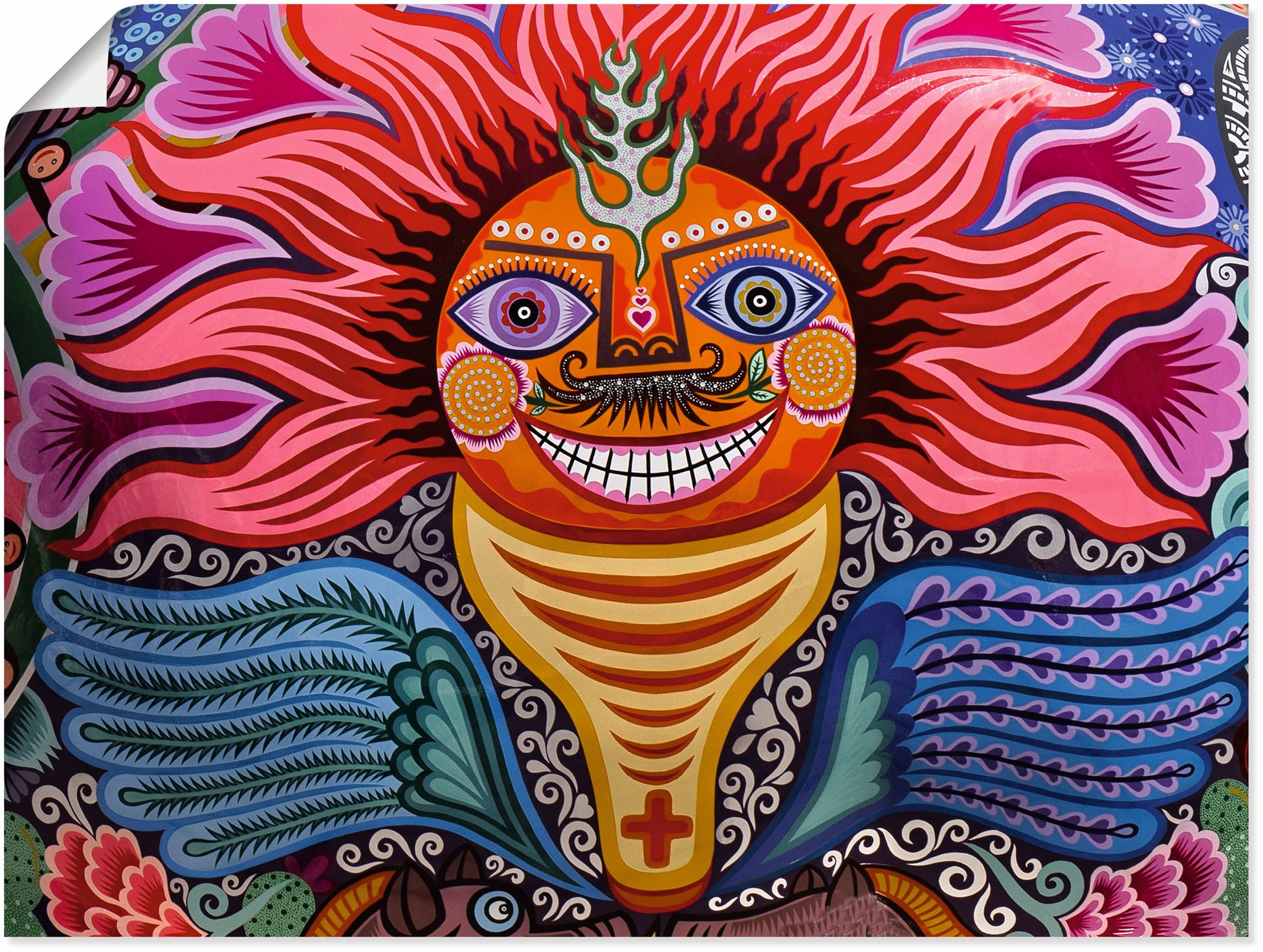 Image of Artland Wandbild »Farbenfrohe abstrakte Grafik«, klassische Fantasie, (1 St.), in vielen Grössen & Produktarten - Alubild / Outdoorbild für den Aussenbereich, Leinwandbild, Poster, Wandaufkleber / Wandtattoo auch für Badezimmer geeignet bei Ackermann Vers