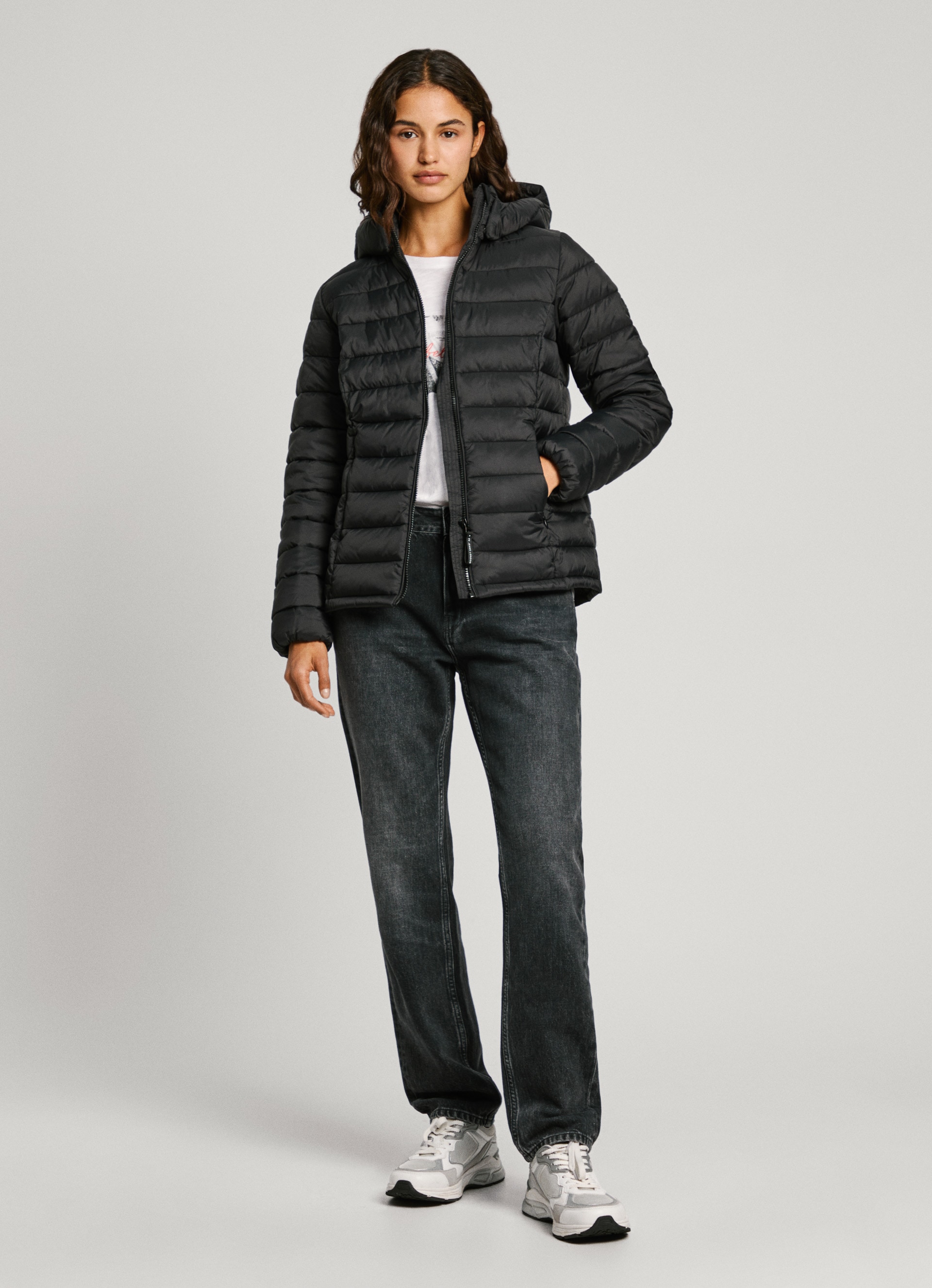 Pepe Jeans Veste d'extérieur »AMMY SHORT« mit Kapuze mit abnehmbarer Kapuze