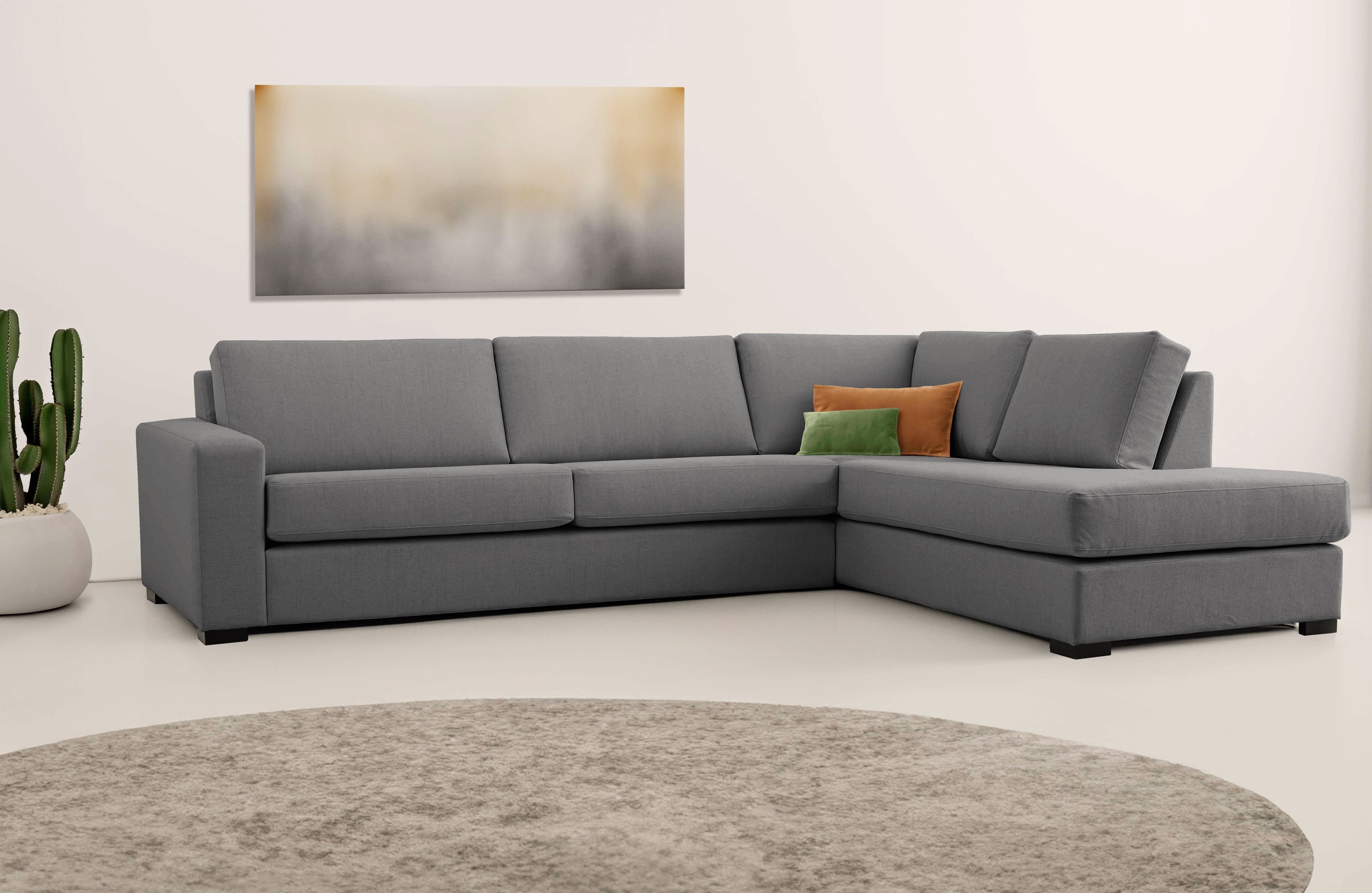 Home affaire Ecksofa »Branwell« Breite 304 cm, Struktur fein, mit Wellenunterfederung