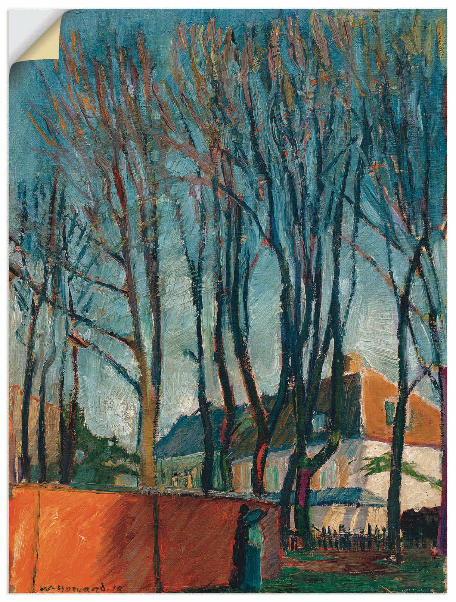 Image of Artland Wandbild »Spaziergängerin«, Wiesen & Baumbilder, (1 St.), in vielen Grössen & Produktarten - Alubild / Outdoorbild für den Aussenbereich, Leinwandbild, Poster, Wandaufkleber / Wandtattoo auch für Badezimmer geeignet bei Ackermann Versand Schweiz