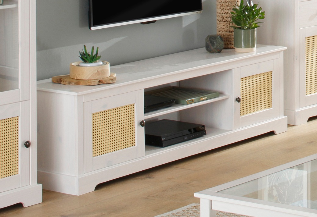 Image of Home affaire Lowboard »Linda«, mit Weidetürenfronten, viel Stauraummöglichkeiten, schönen Metallgriffen, Breite 175 cm bei Ackermann Versand Schweiz