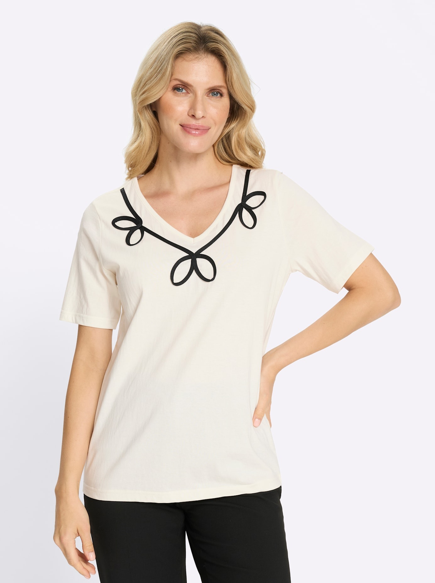 Image of Classic Basics Rundhalsshirt "Kurzarm-Shirt" 1