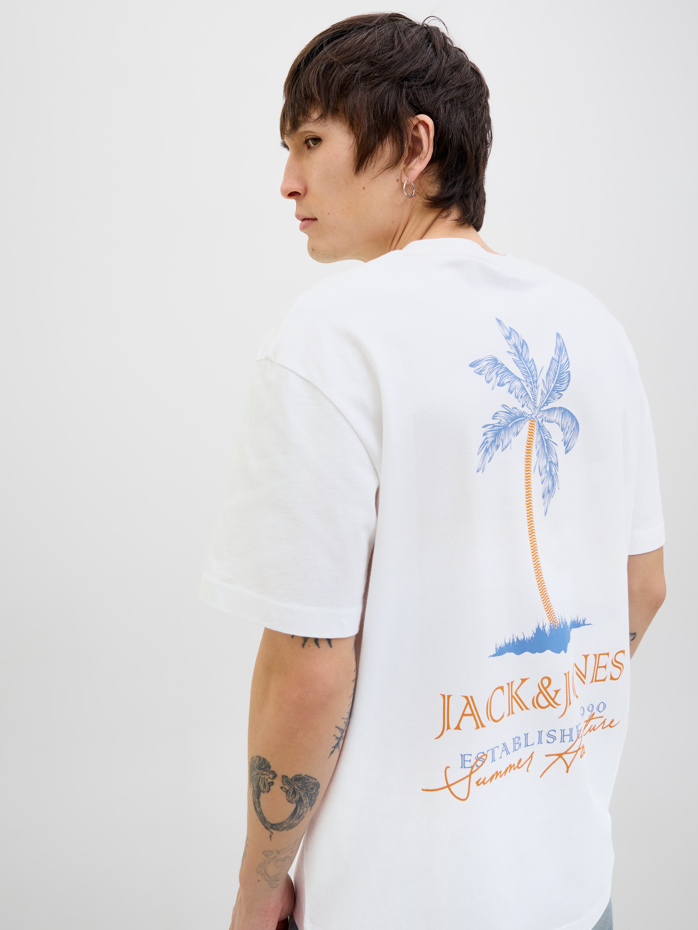 Jack & Jones Rundhalsshirt »JJSUMMER VIBES TEE SS CREW NECK LN«