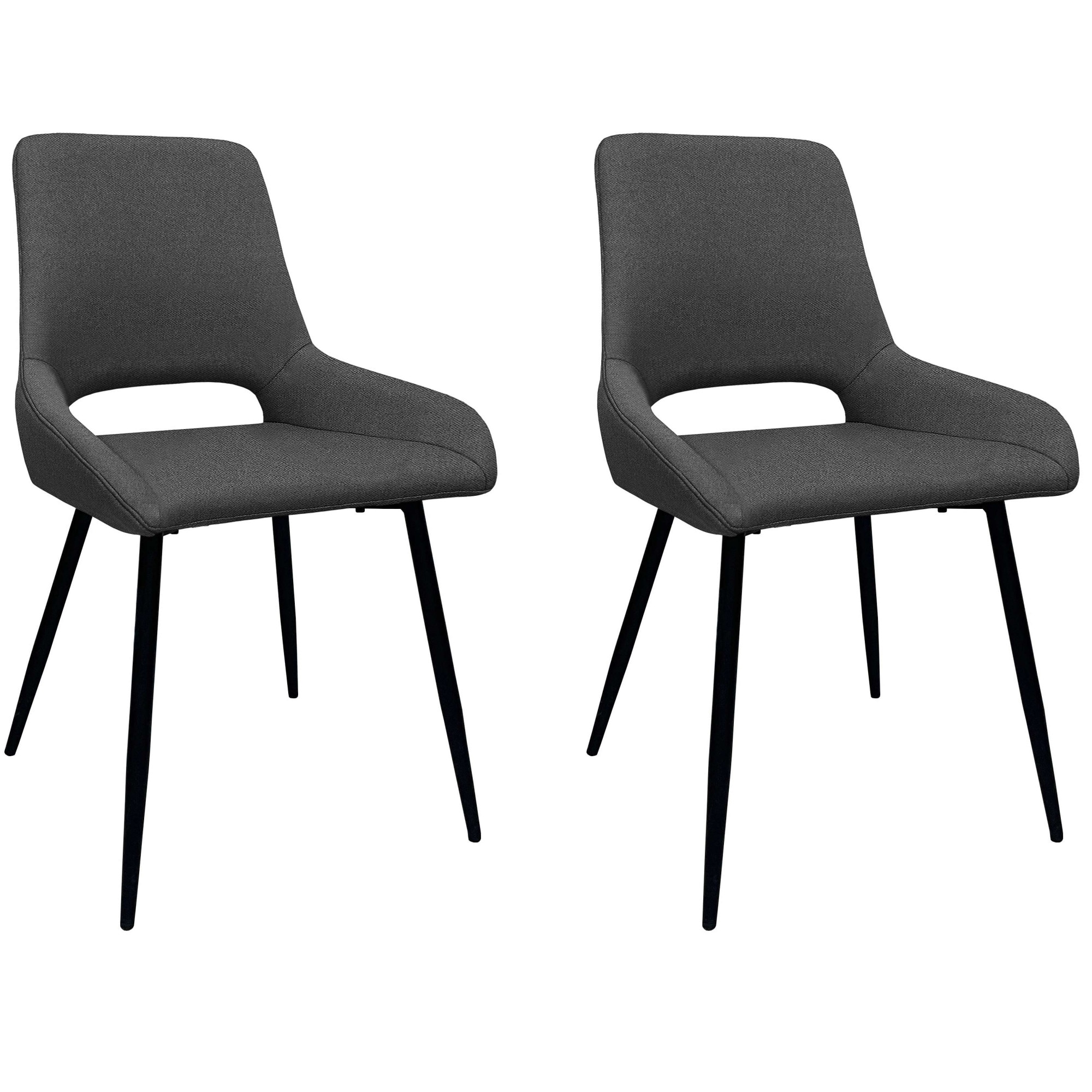GOODproduct Chaise de salle à manger »Derrek« (Ensemble) im 2 er Set mit gepolsterter  Rückenlehne