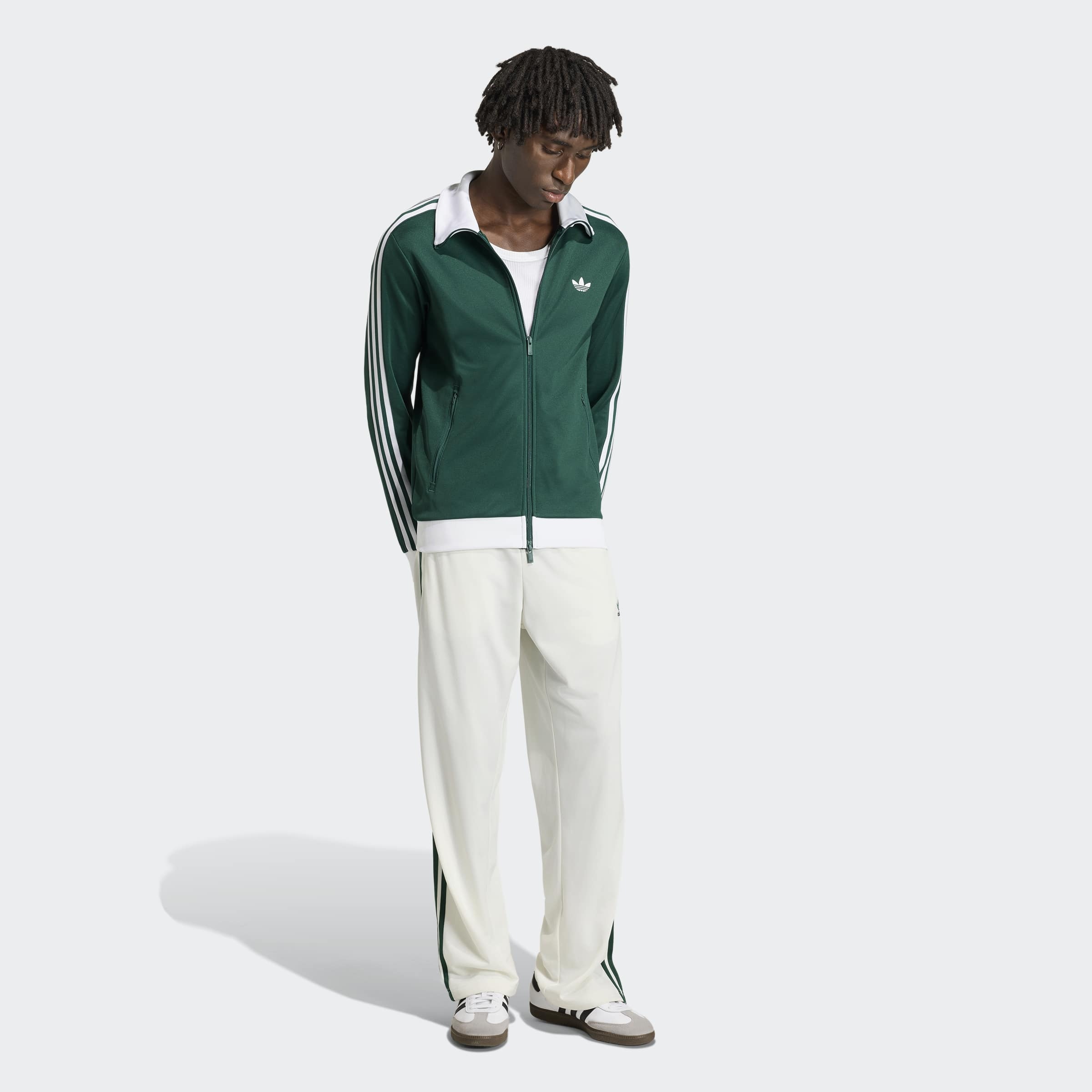 adidas Originals Trainingsjacke »BECKENBAUER ORIGINALS« mit Rundhalsausschnitt, aus Baumwolle und Polyester, in normaler Länge