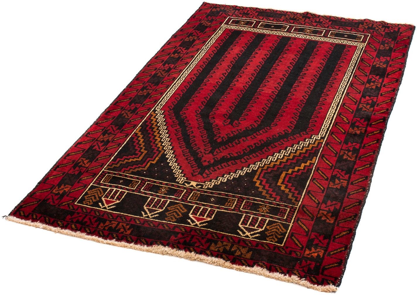 Image of morgenland Orientteppich »Belutsch - 148 x 88 cm - dunkelrot«, rechteckig, 8 mm Höhe, Wohnzimmer, Handgeknüpft, Einzelstück mit Zertifikat bei Ackermann Versand Schweiz