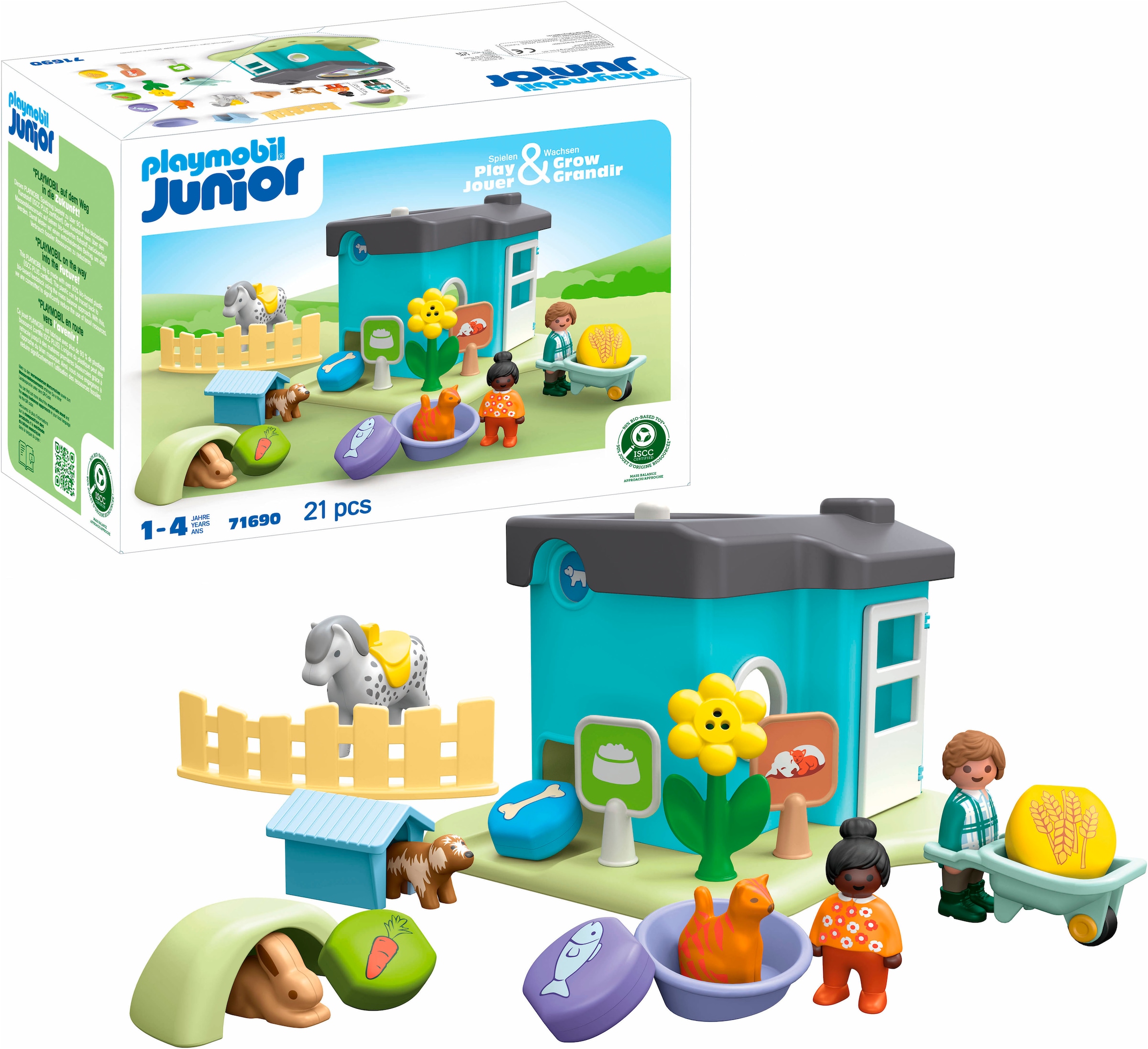 Playmobil® Konstruktions-Spielset »Tierpension mit Futterspender (71690), JUNIOR« Made in Europe