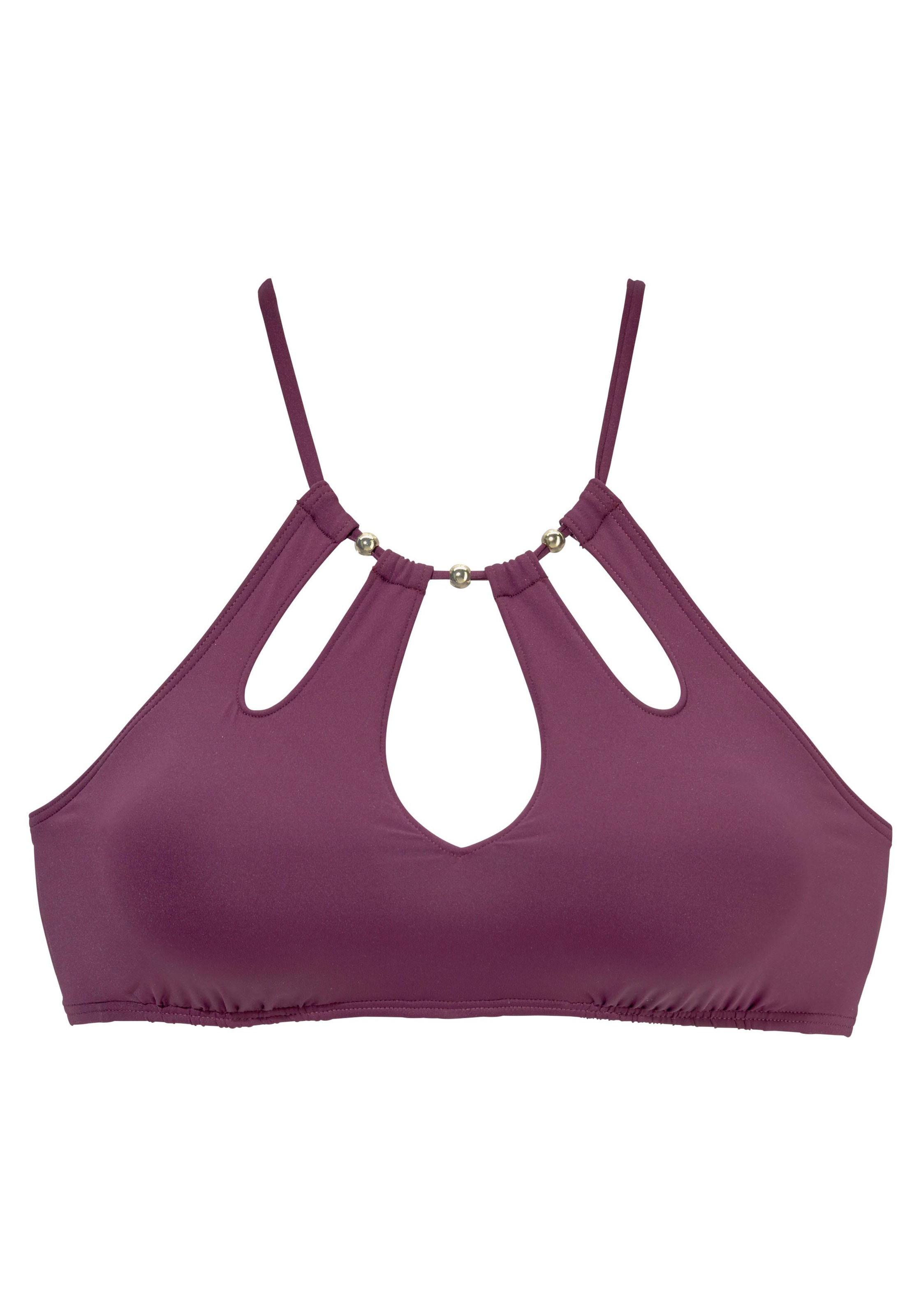 LASCANA Bustier-Bikini-Top »Italy«, mit Zierperlen