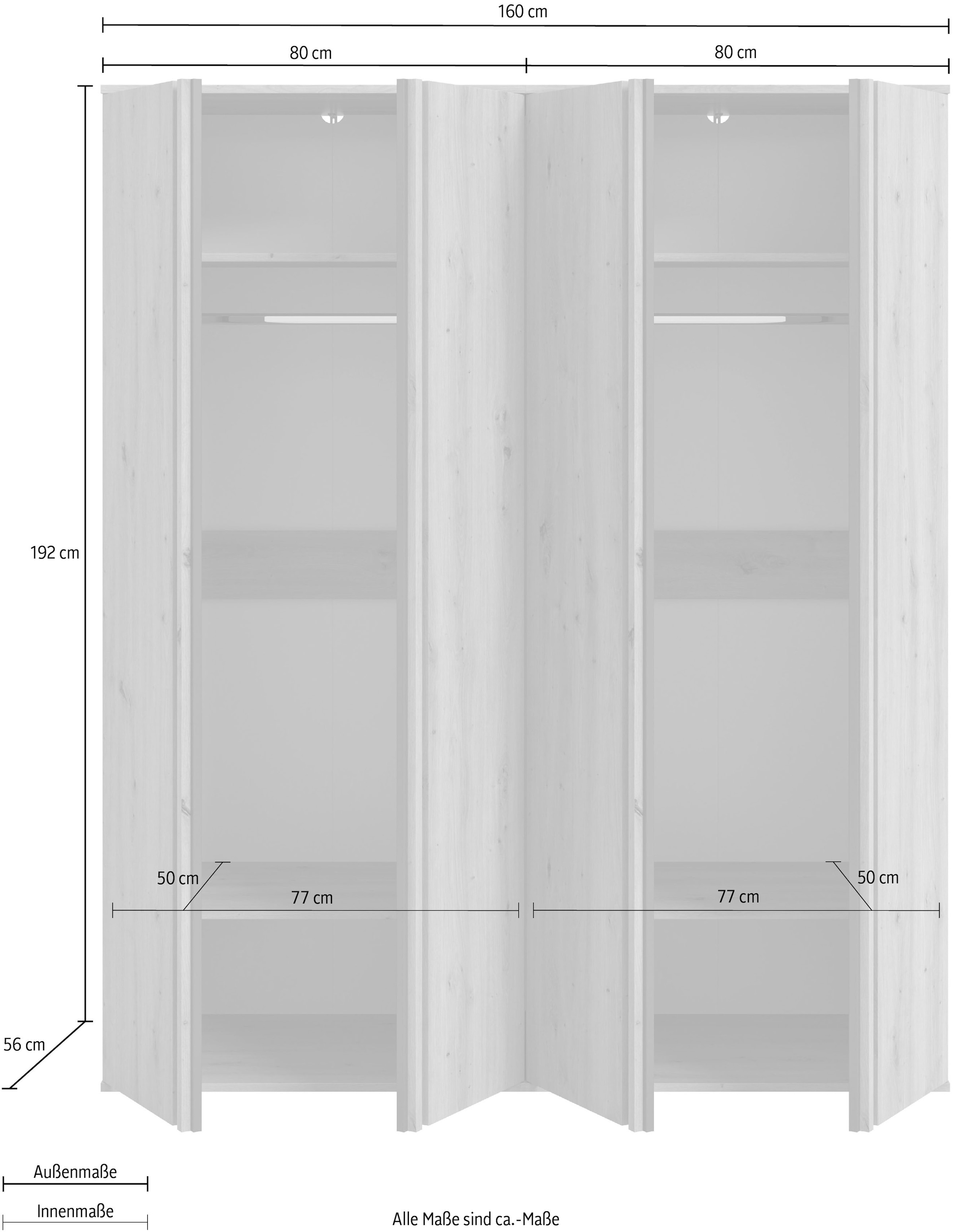 Home affaire Set d'armoires »ALVA, in den Breiten 160 & 240 cm, Paneeloptik, Schlafzimmerschrank« wähle den beste Schrank Kombination, individuell platzierbar, 
