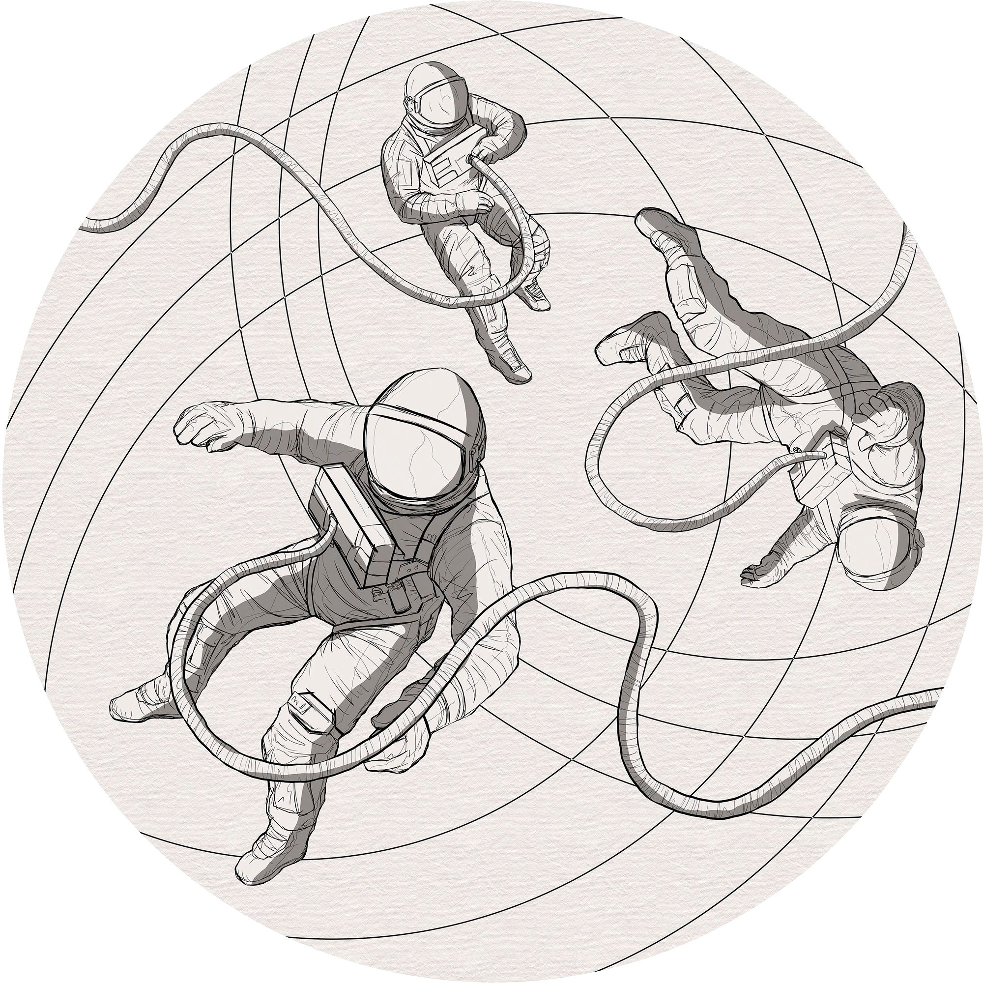 Image of Komar Fototapete »Weltraum«, Comic-botanisch, 125 x 125 cm bei Ackermann Versand Schweiz