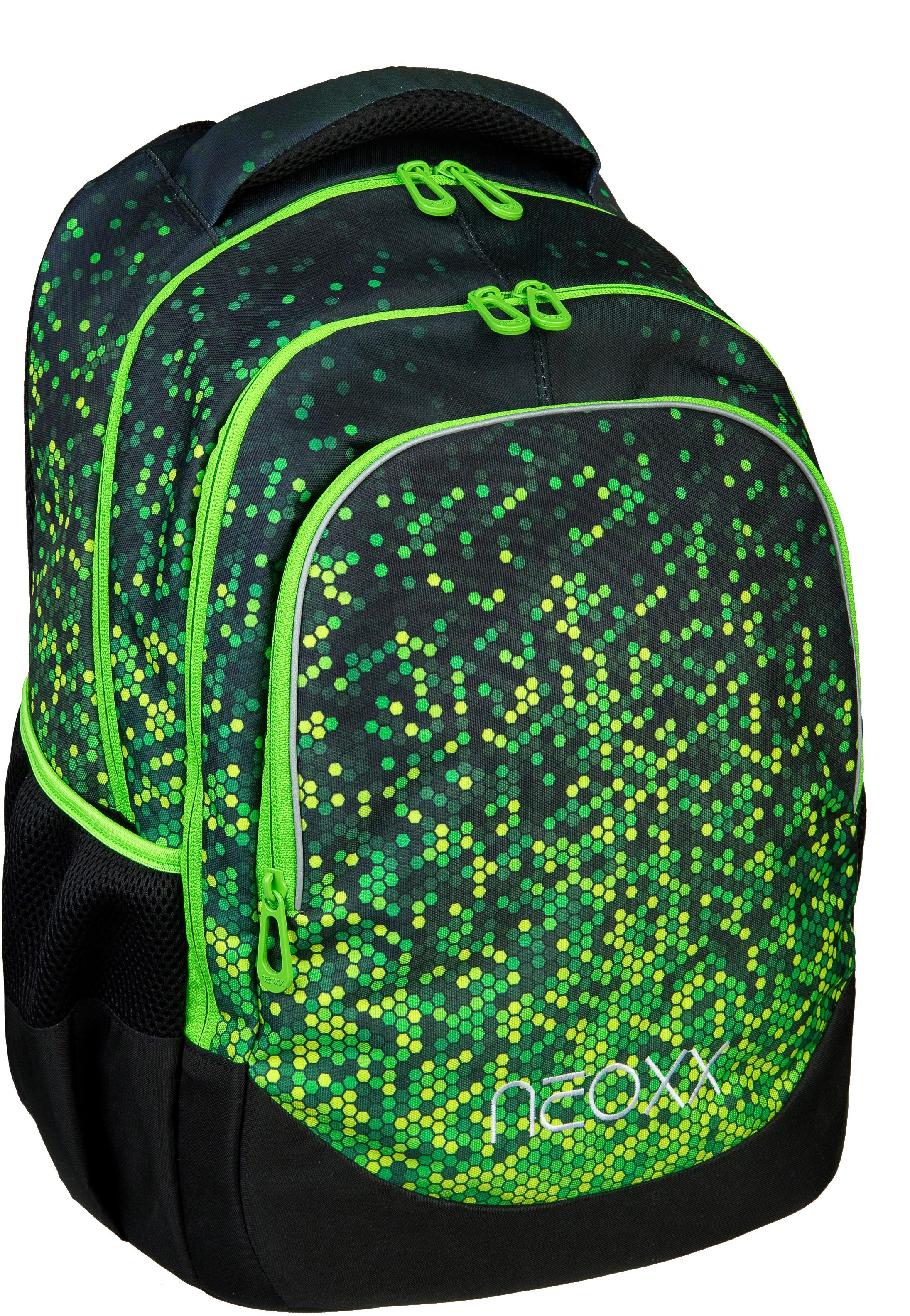 neoxx Schulrucksack in recycelten mind«, »Fly, en PET-Flaschen Pixel ligne my aus Reflektionsnaht, Acheter