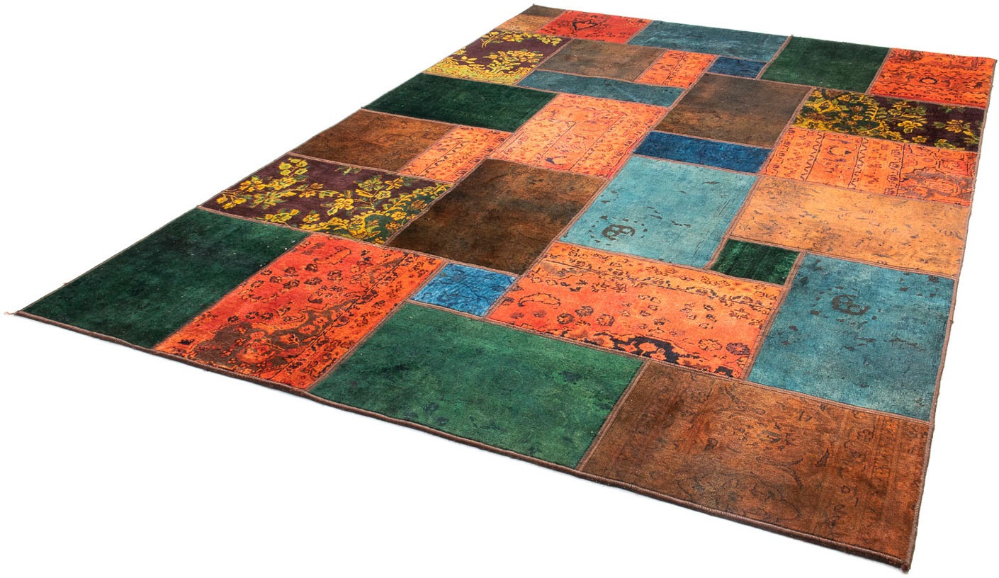 Image of morgenland Teppich »Patchwork - 276 x 197 cm - mehrfarbig«, rechteckig, 7 mm Höhe, Wohnzimmer, Handgeknüpft, Einzelstück mit Zertifikat bei Ackermann Versand Schweiz